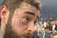 ‘These are so sick’: Post Malone trades shoes with a fan at concert in moving clip