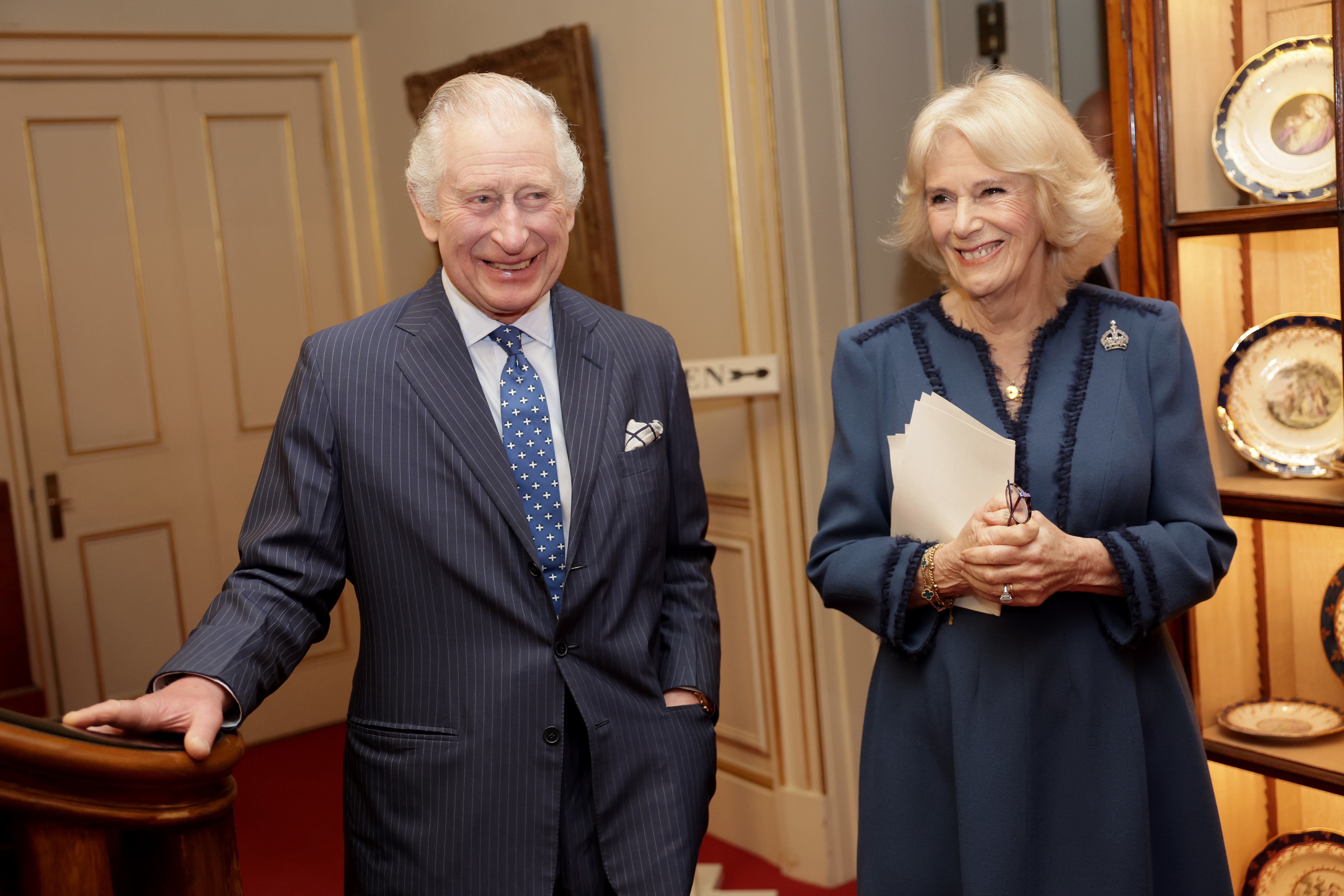 The King and Queen at their Clarence House home (Chris Jackson/PA)