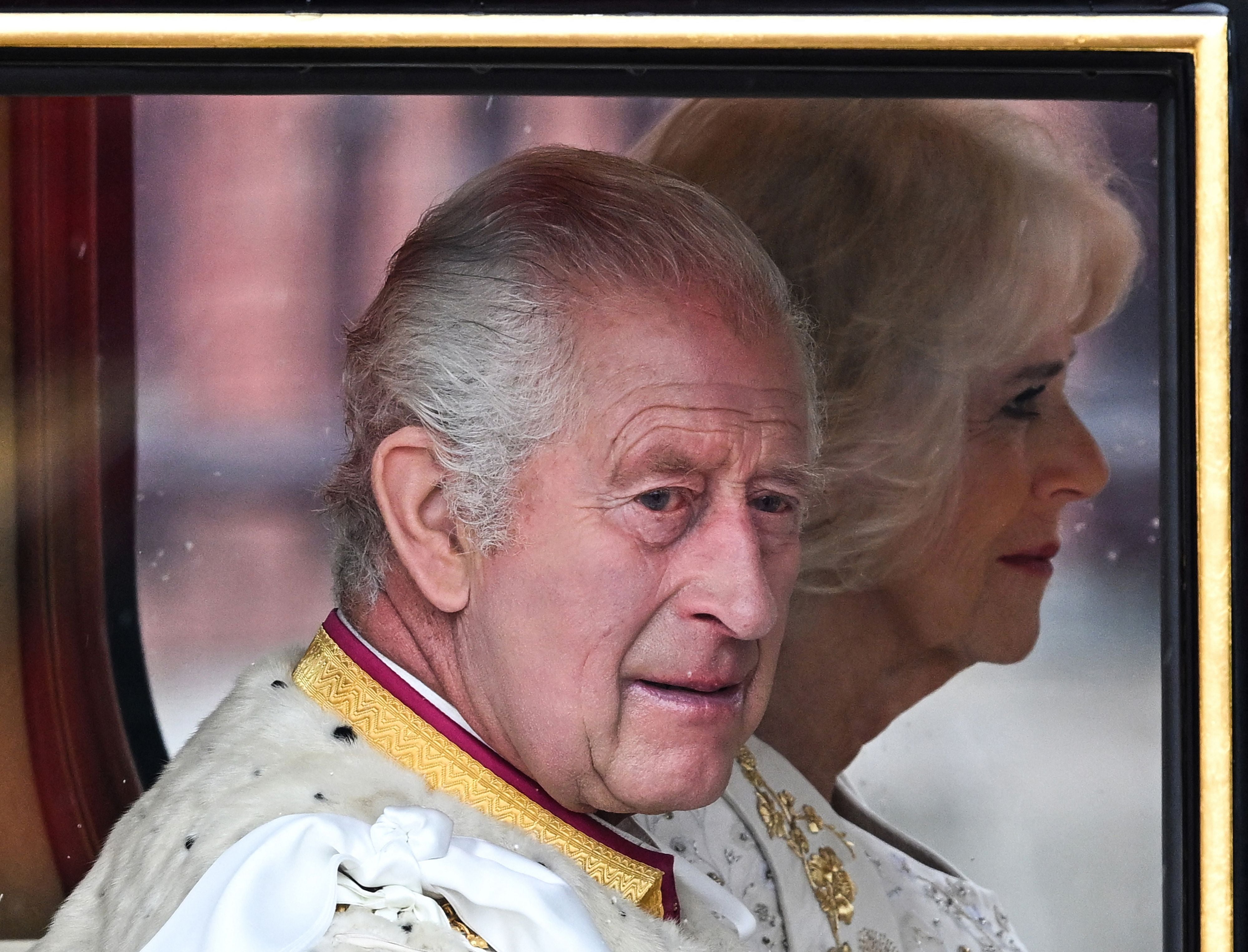 Charles pictured during the coronation