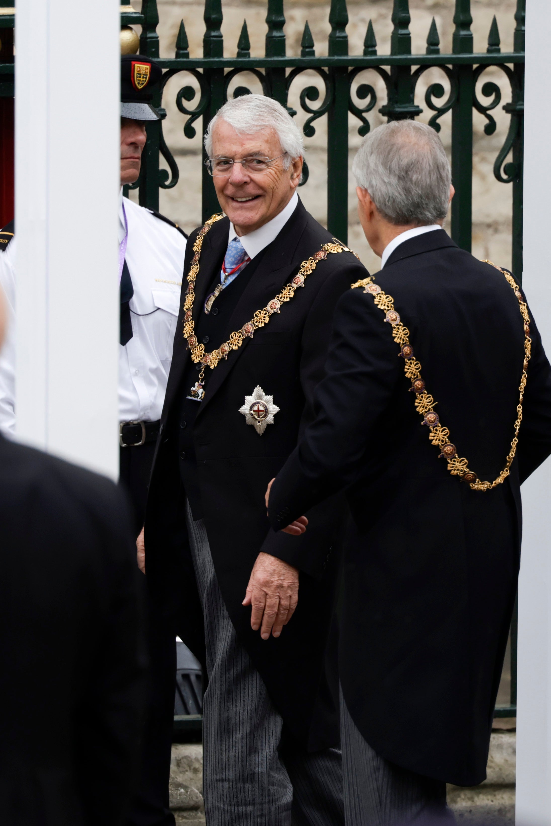 Former prime minister Sir John Major outside the Abbey