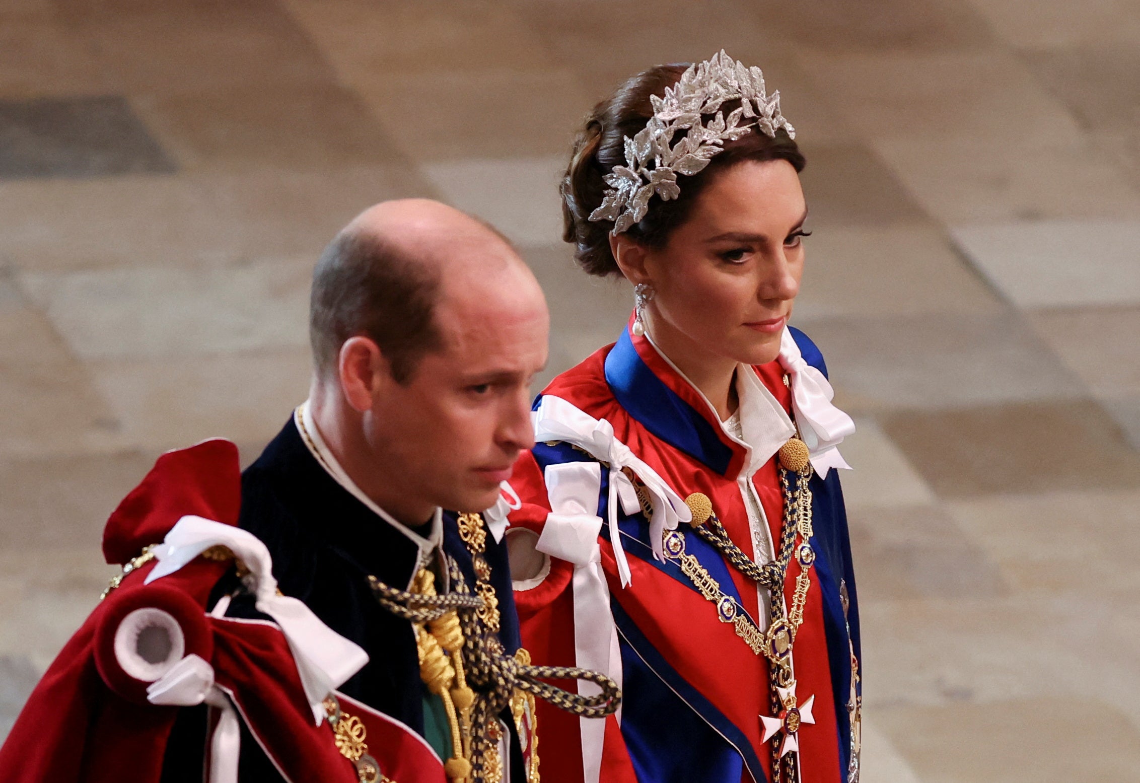 William and Kate inside Westminster Abbey