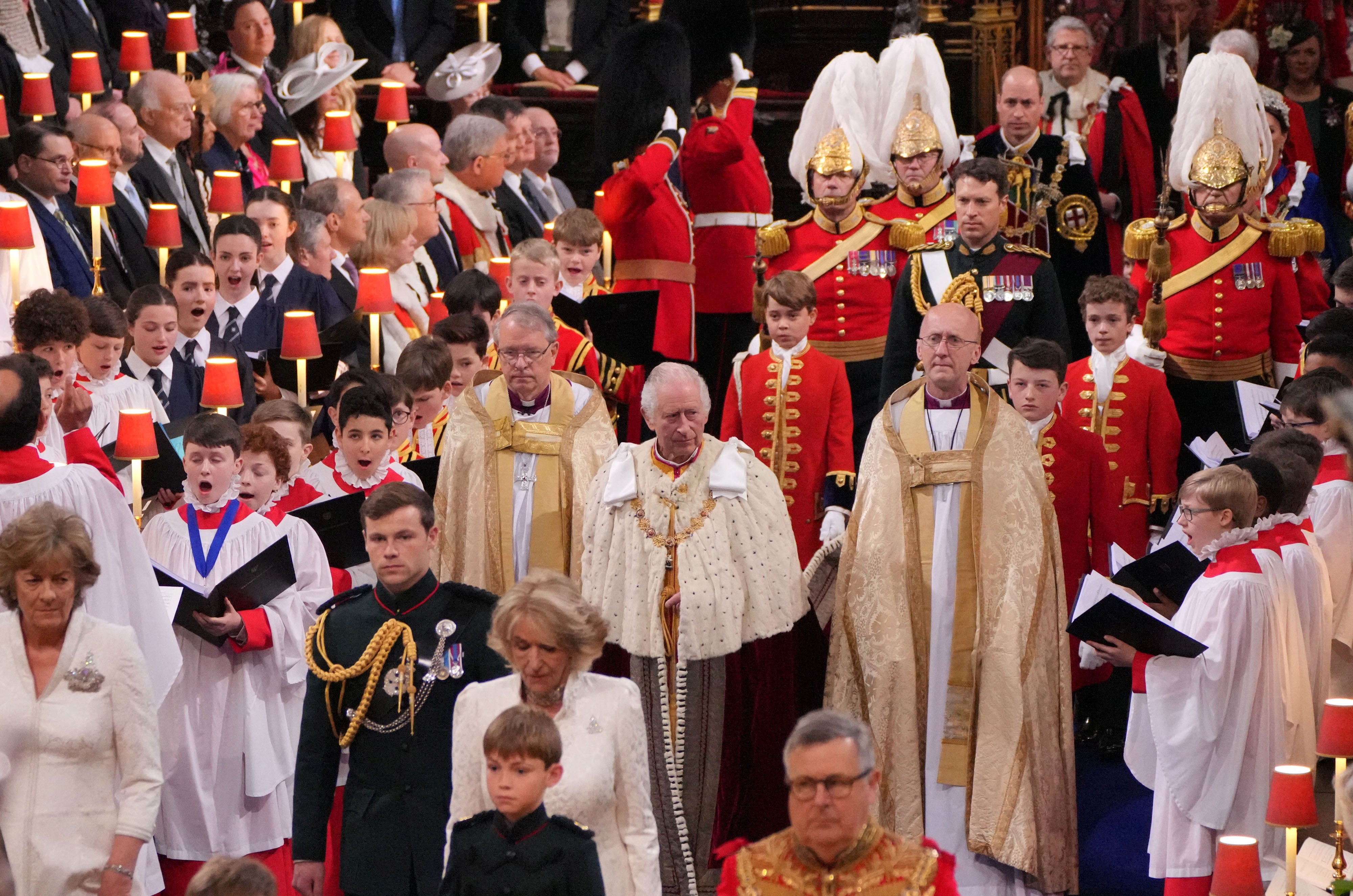 King Charles arrives for his coronation