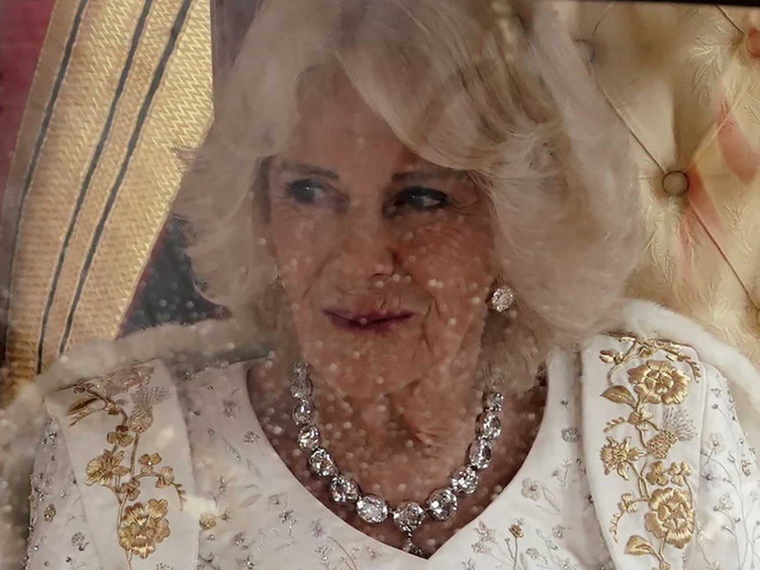 King Charles III and Queen Camilla are carried in the Diamond Jubilee State Coach in the King's Procession from Buckingham Palace to their coronation ceremony London