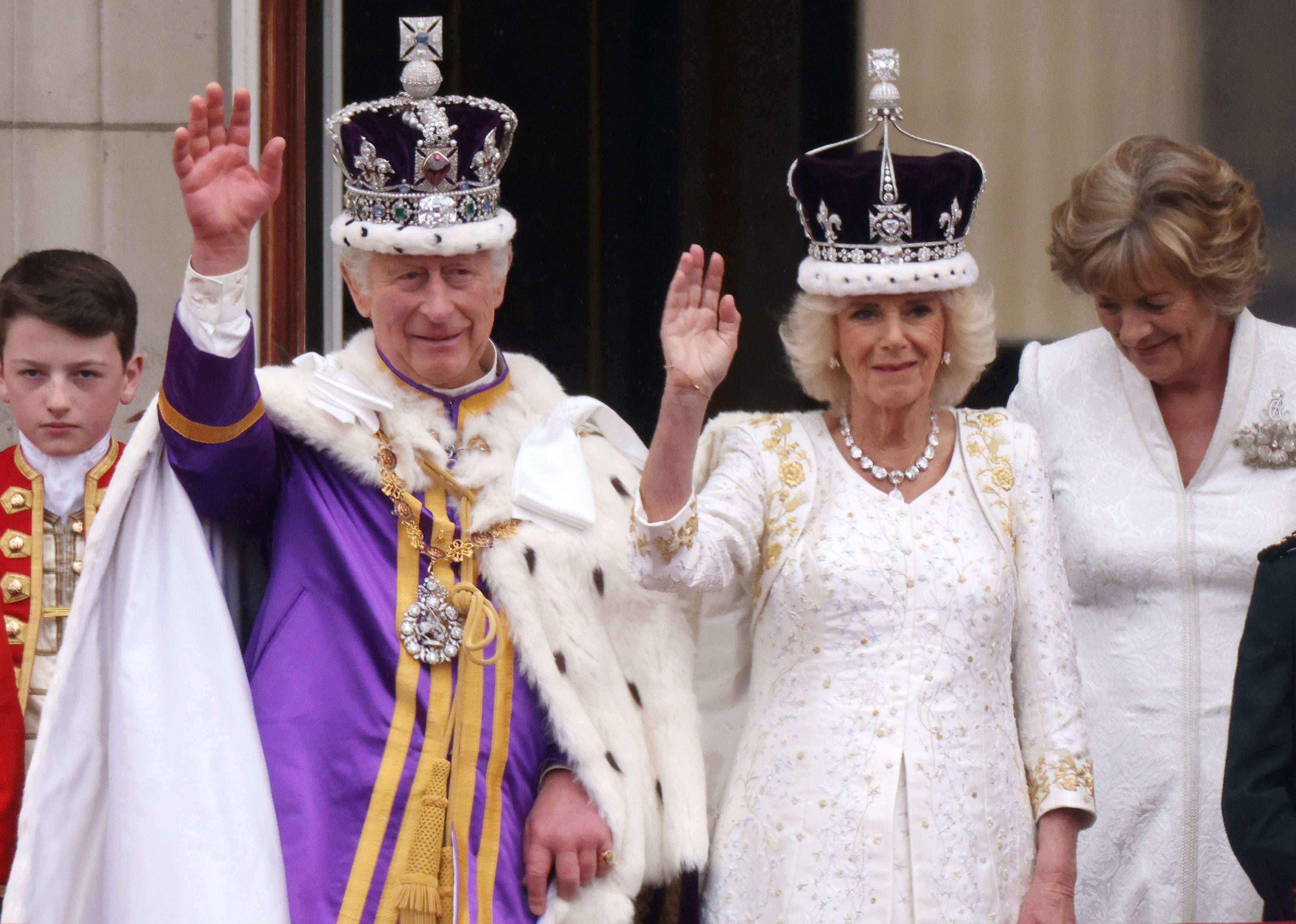 Watch: King and Queen joined by royal family on Buckingham Palace balcony