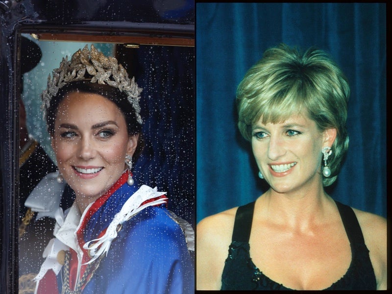 Princess Kate wears the South Sea Pearl Earrings from Princess Diana’s jewelry collection