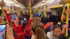 Coronation attendees sing Katy Perry songs on packed Tube after Charles crowning