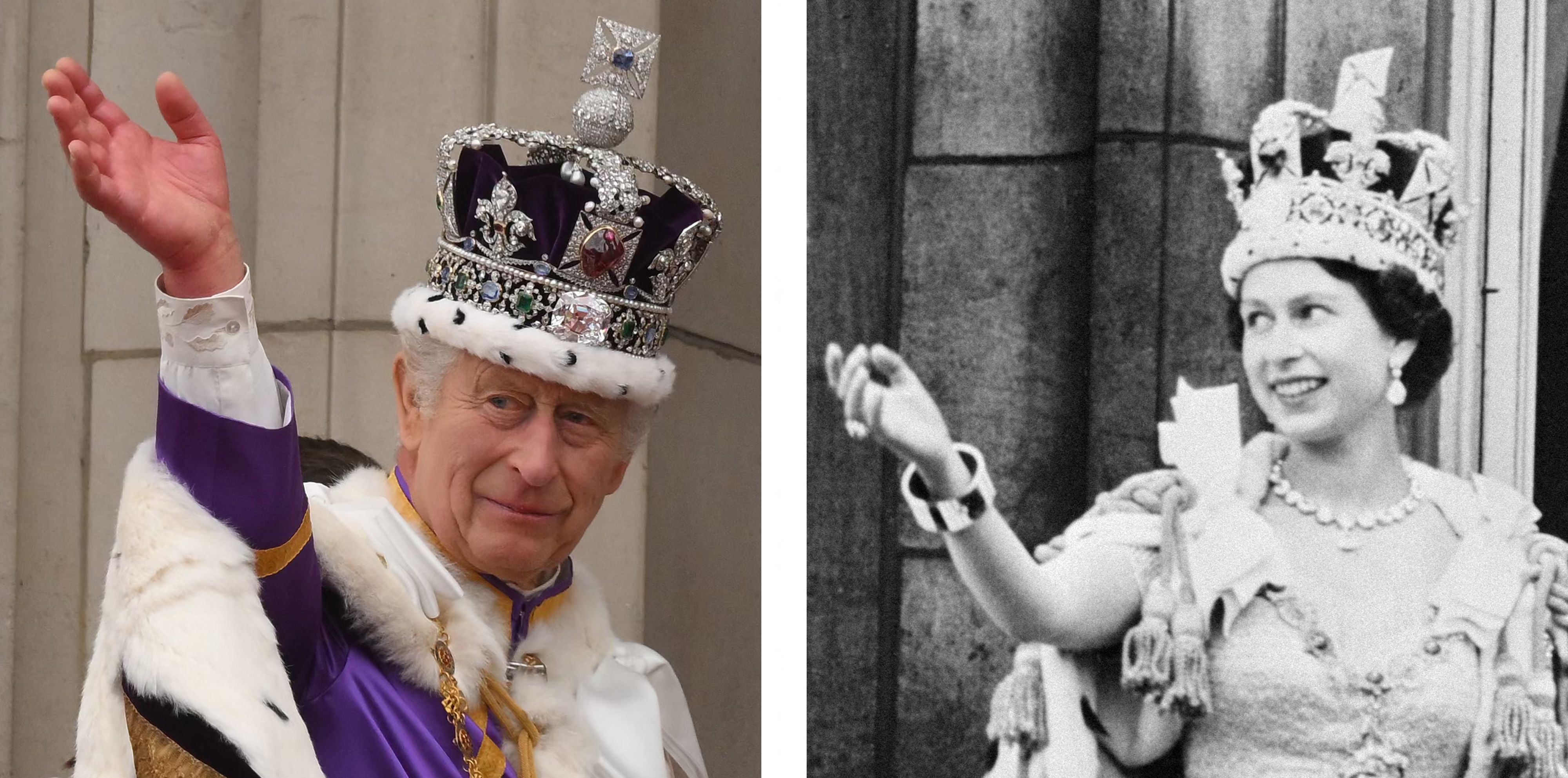 The King went on to wear the same 17th century crown at his own coronation in Westminster Abbey in May 2023.