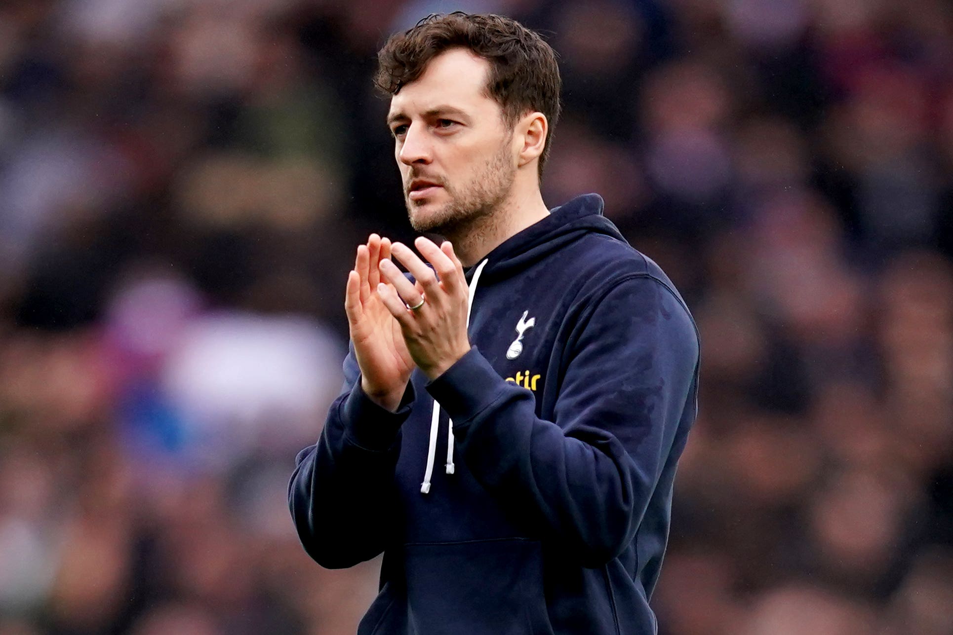 Ryan Mason watched Tottenham keep a first clean sheet in the Premier League since February 26 (John Walton/PA)