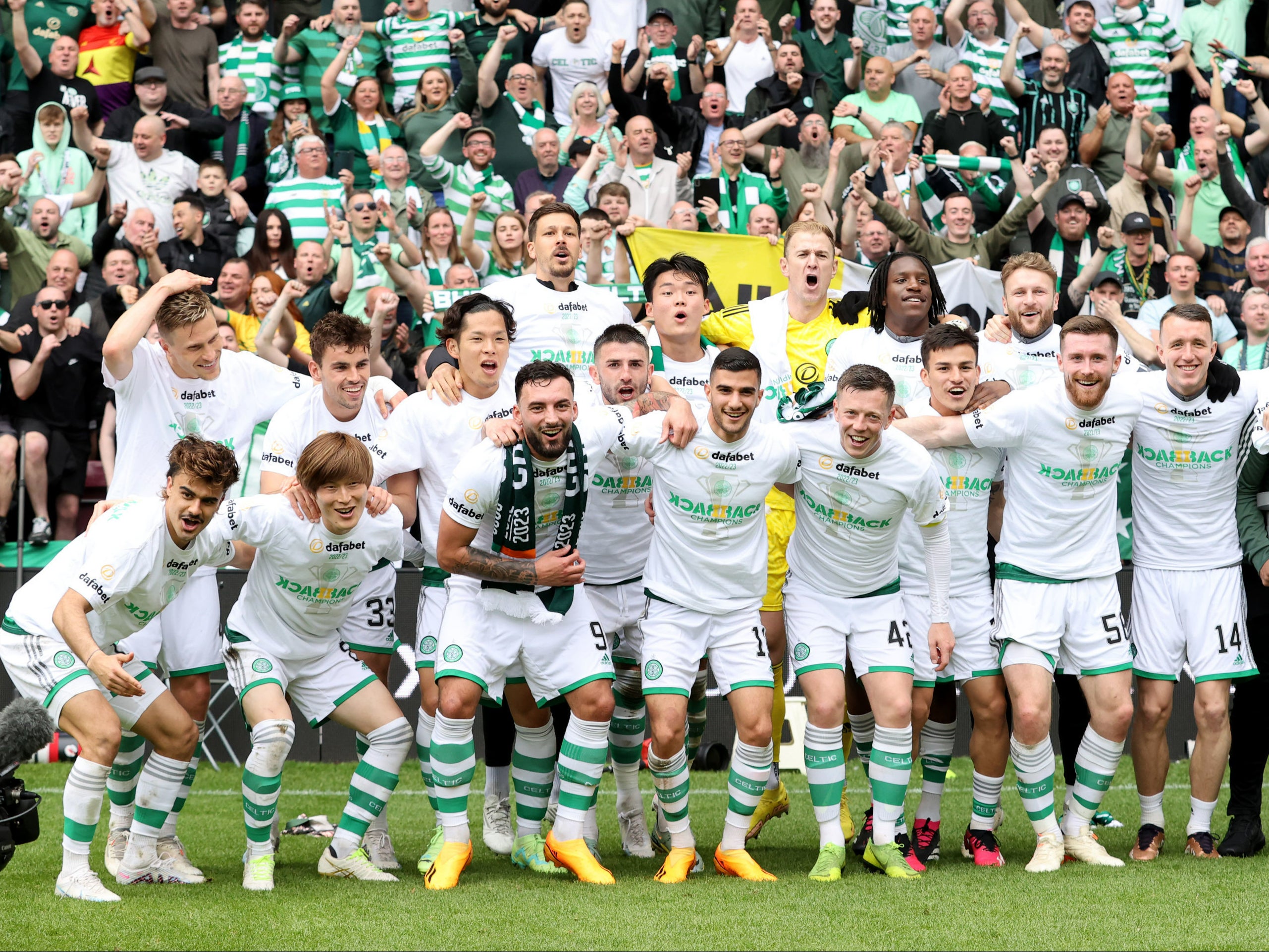 Celtic rubber-stamped their title win in style