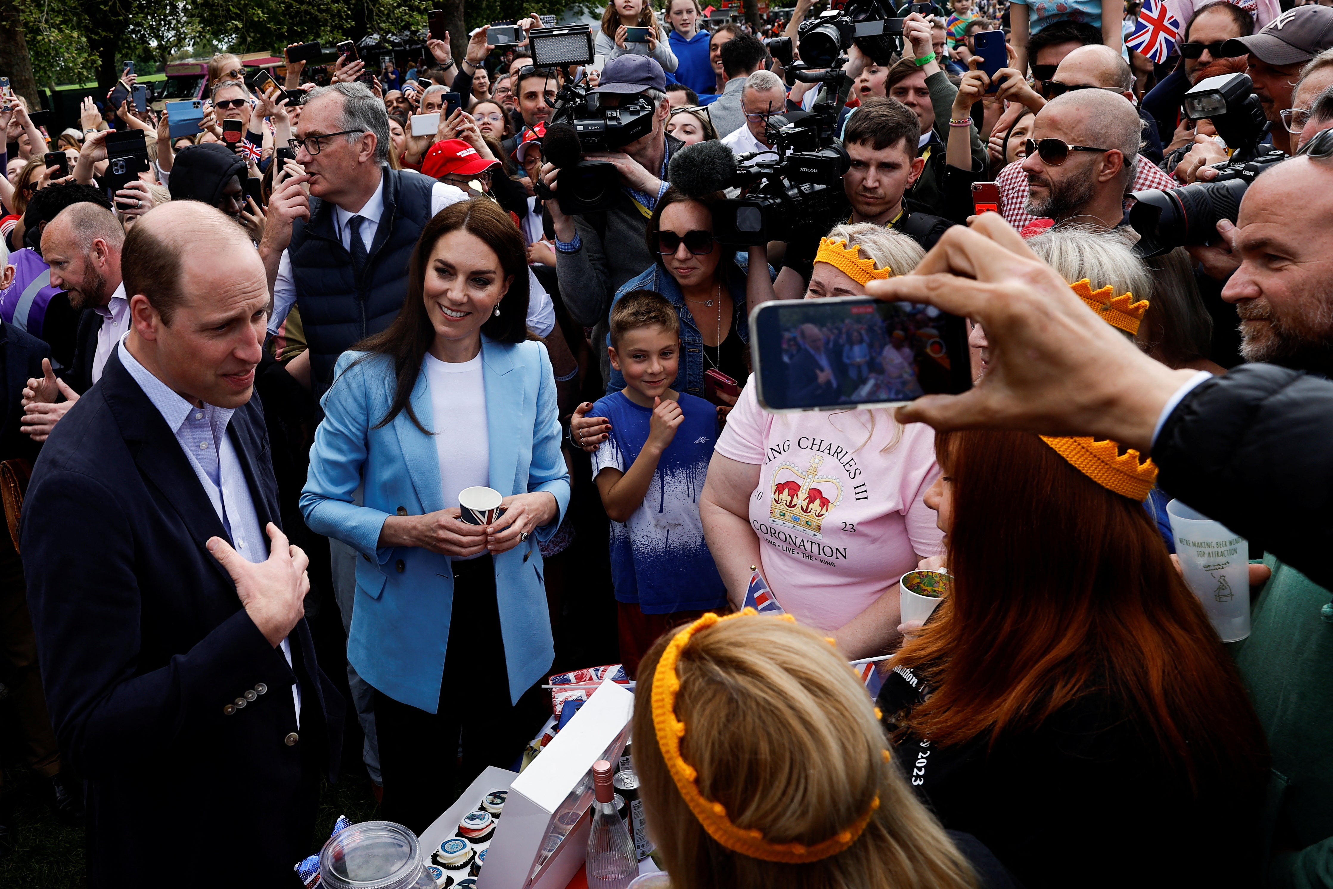 William and Kate on the Long Walk outside Windsor Castle on Sunday