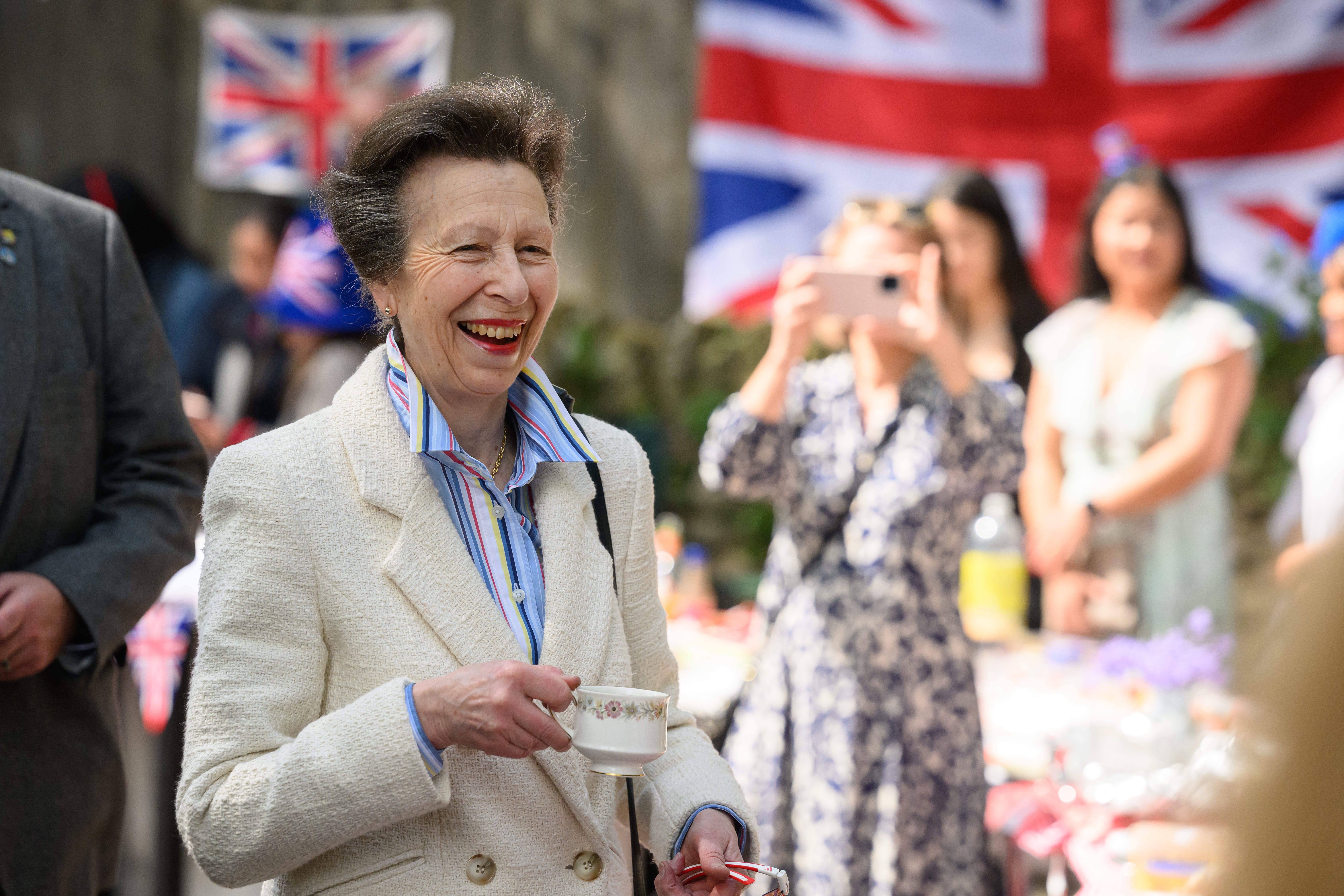 Princess Anne attends a ‘Big Lunch’ coronation party in Swindon