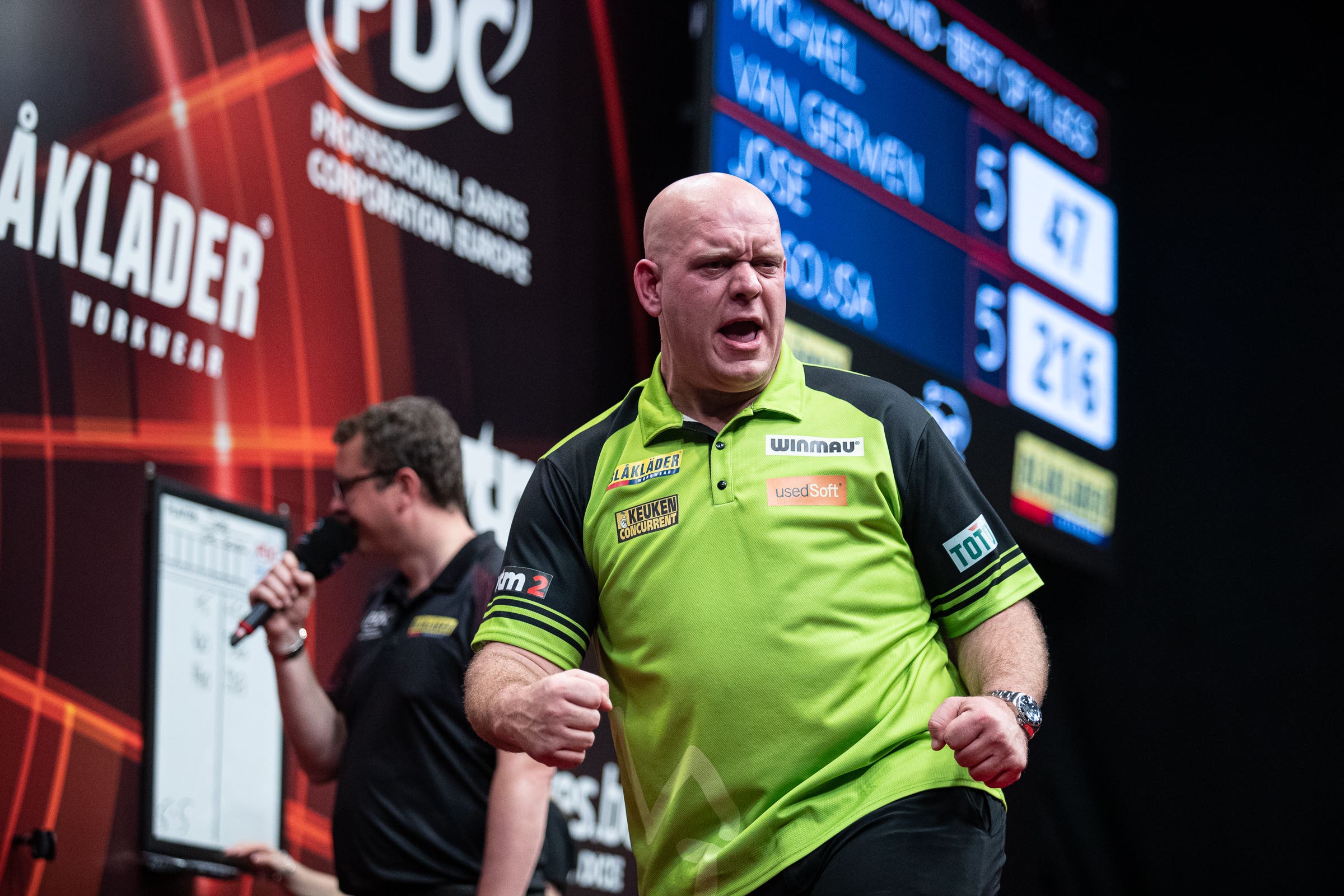 Michael van Gerwen won his 36th European Tour title (Jonas Hunold/PDC Europe/PA)