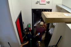 Video captures moment people escape out back door of Burger restaurant during Texas mall shooting