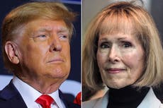Trump furiously repeats false claim he’s never met E Jean Carroll as jury finds he sexually abused her