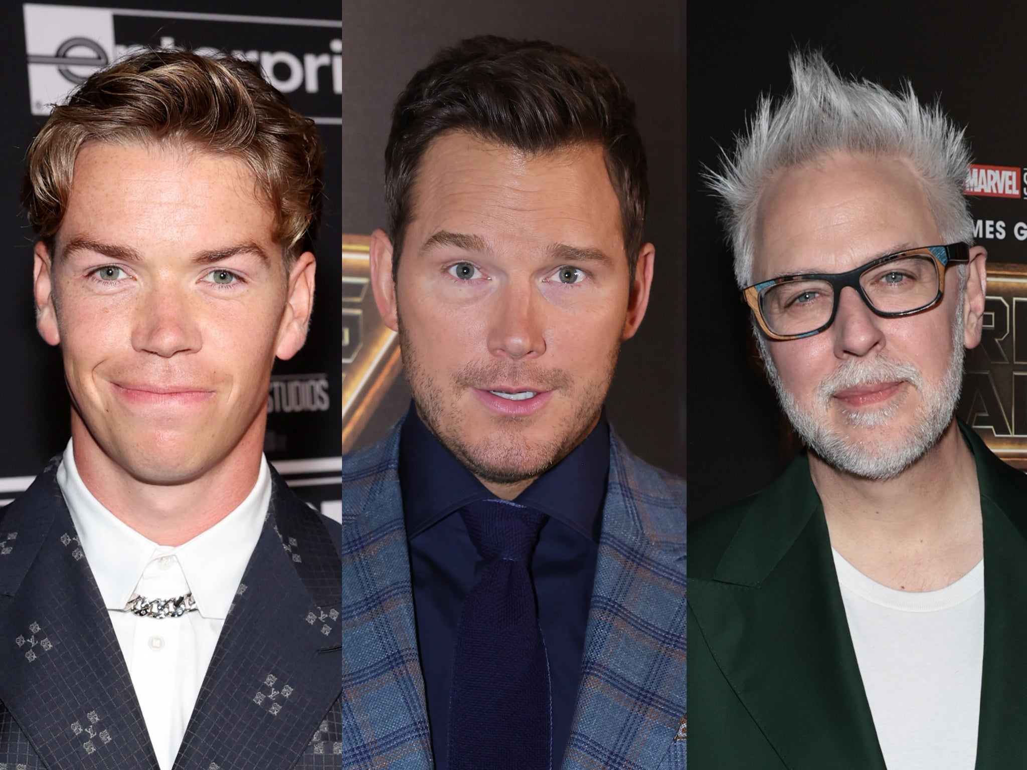 Will Poulter, Chris Pratt and James Gunn