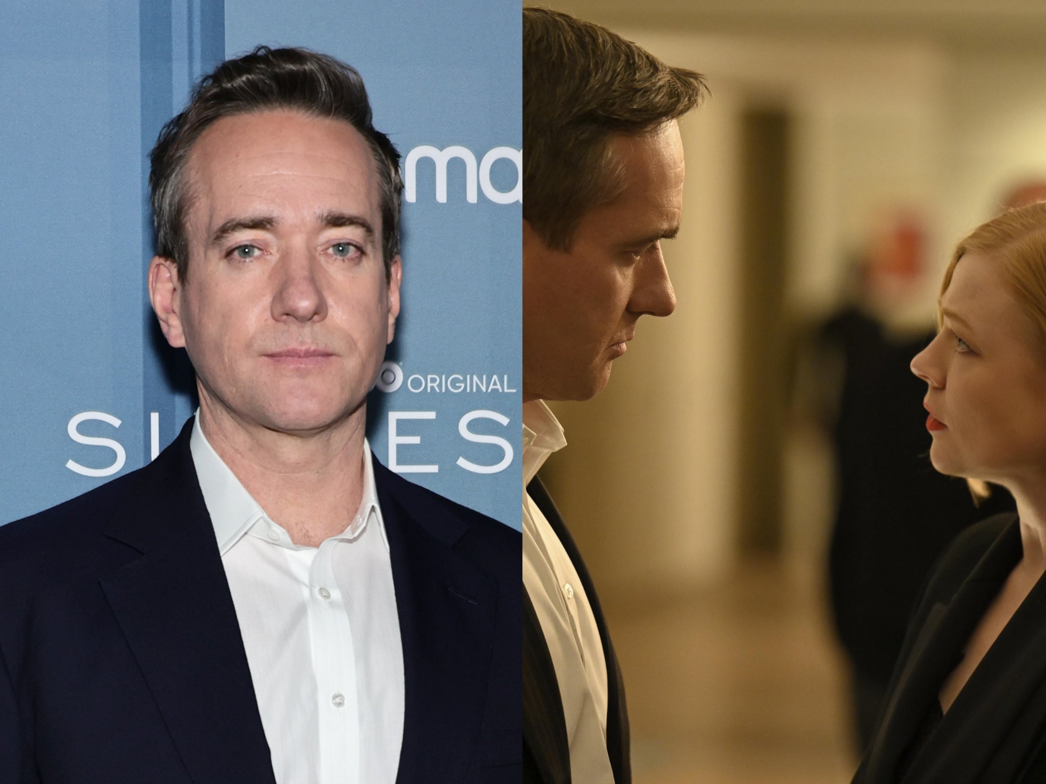 Matthew Macfadyen and Sarah Snook as Tom and Shiv on Succession