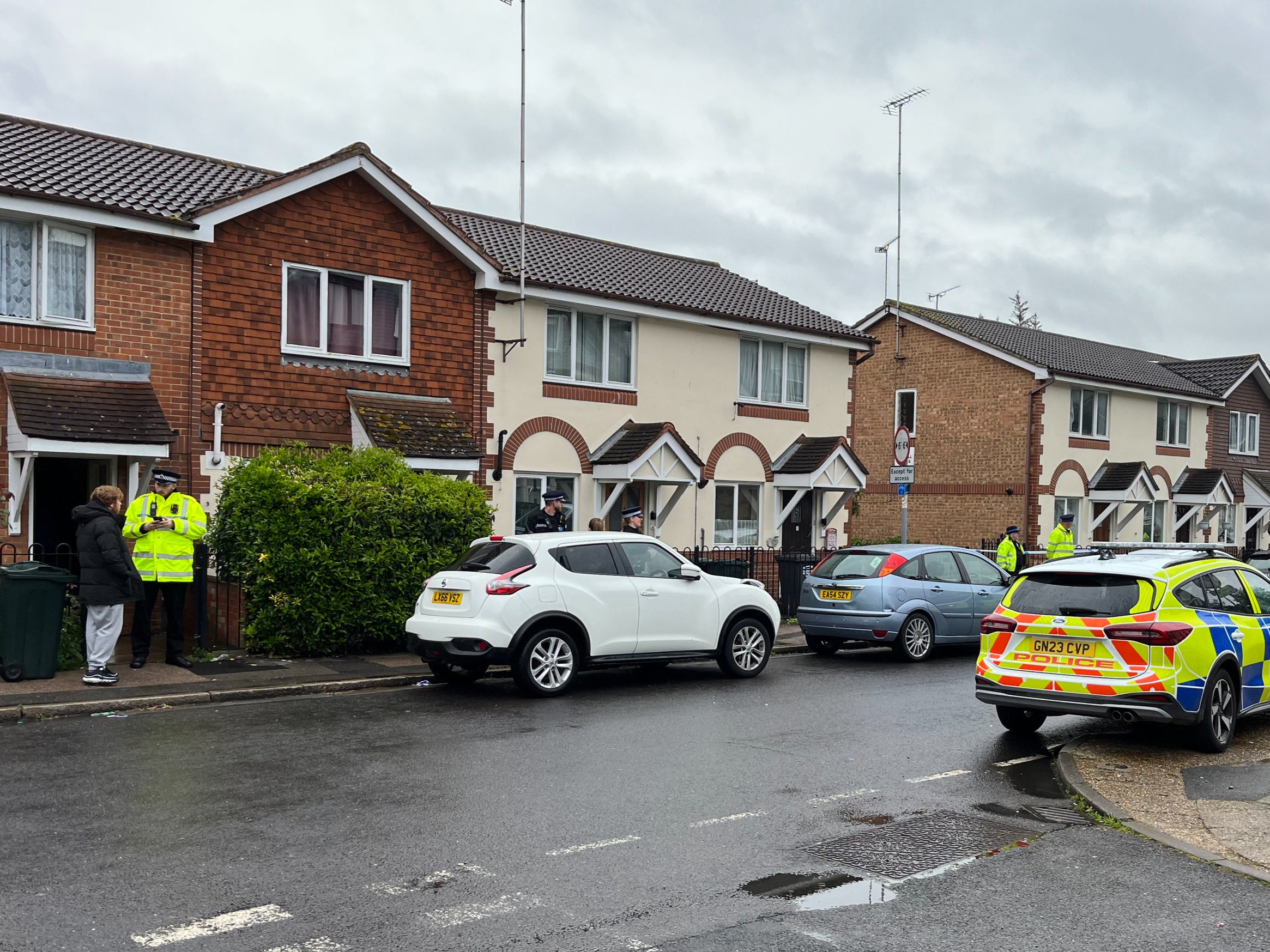 Police officers were involved in an hour long standoff