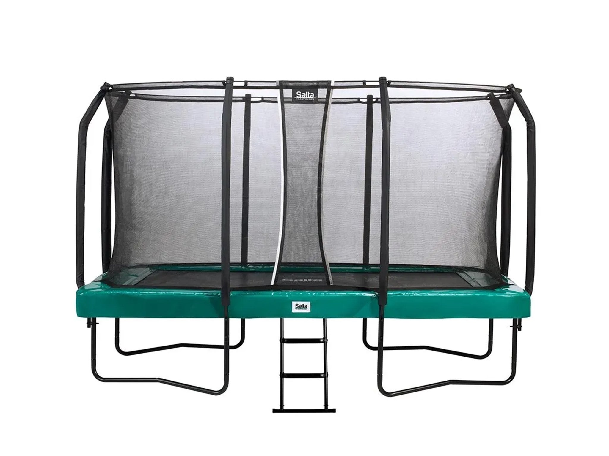 Salta green rectangular first class trampoline