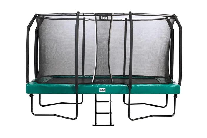 Salta green rectangular first class trampoline