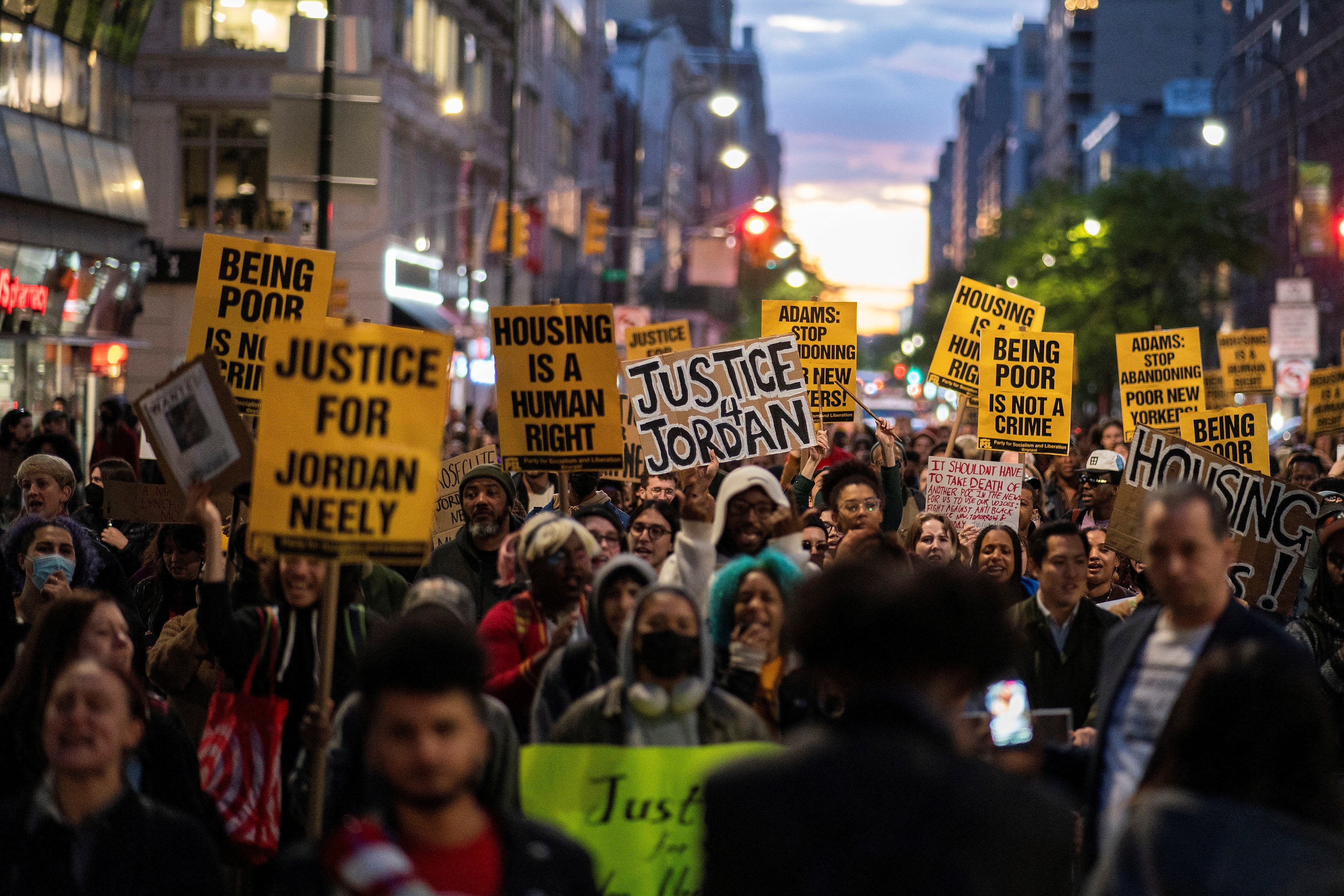 Protesters take to the streets of New York calling for justice for Jordan Neely