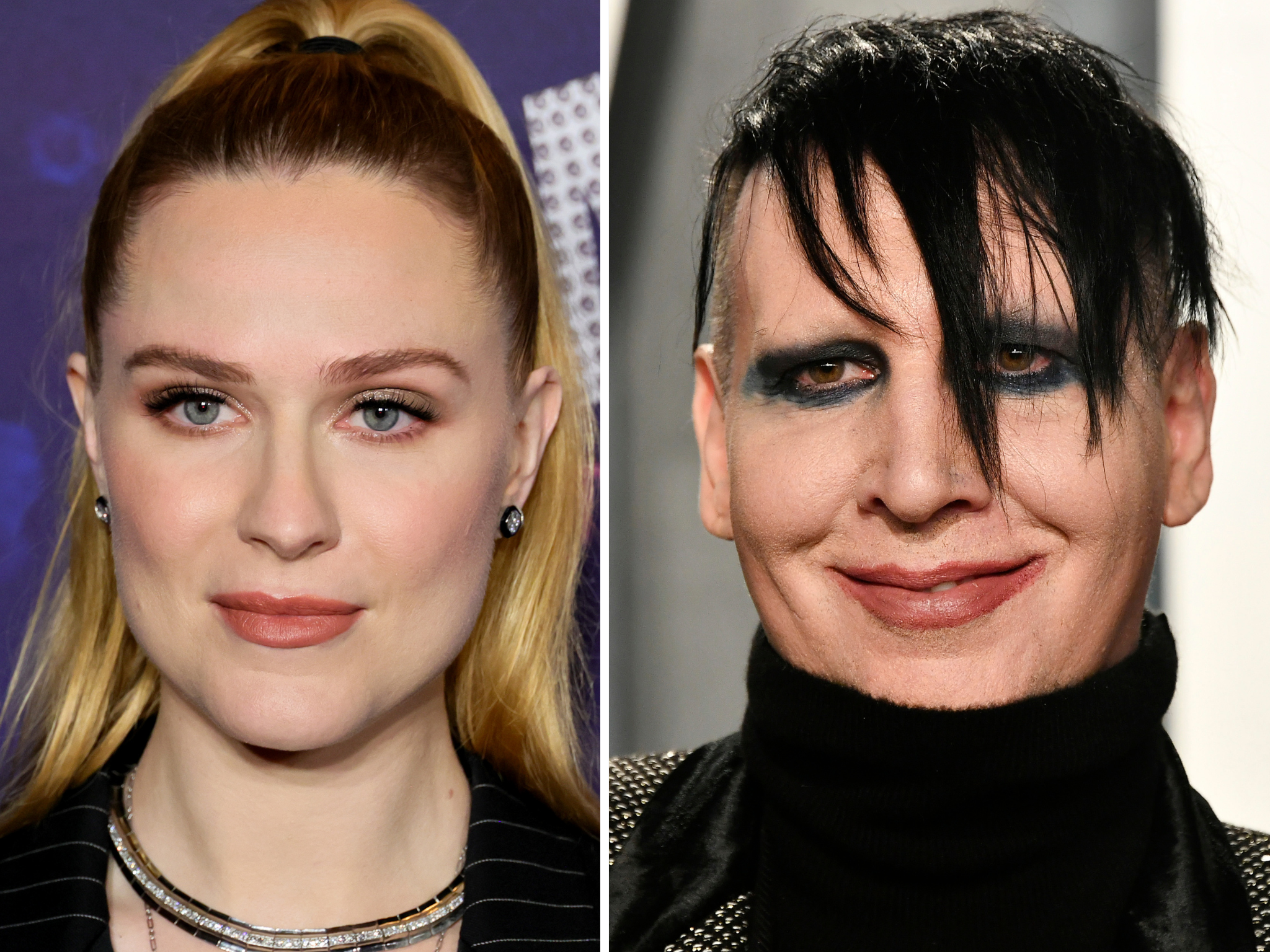 Evan Rachel Wood and Marilyn Manson