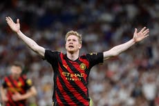 Guardiola hails ‘incredible’ Kevin De Bruyne as his stunning goal keeps Champions League tie in balance