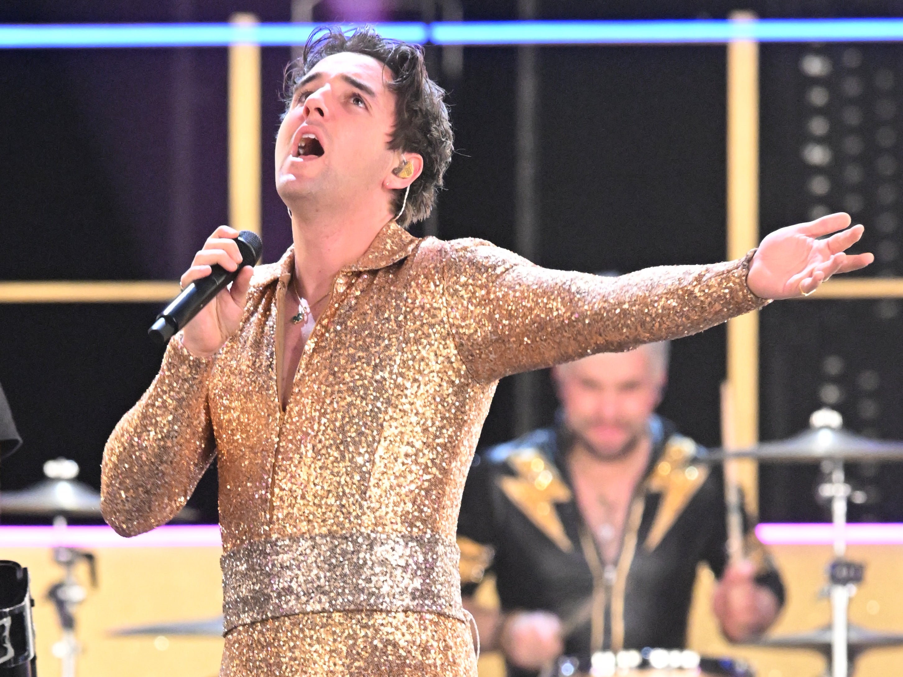 Wild Youth, representatives for Ireland, perform during the first dress rehearsal for Semi Final 1 of the Eurovision Song Contest 2023