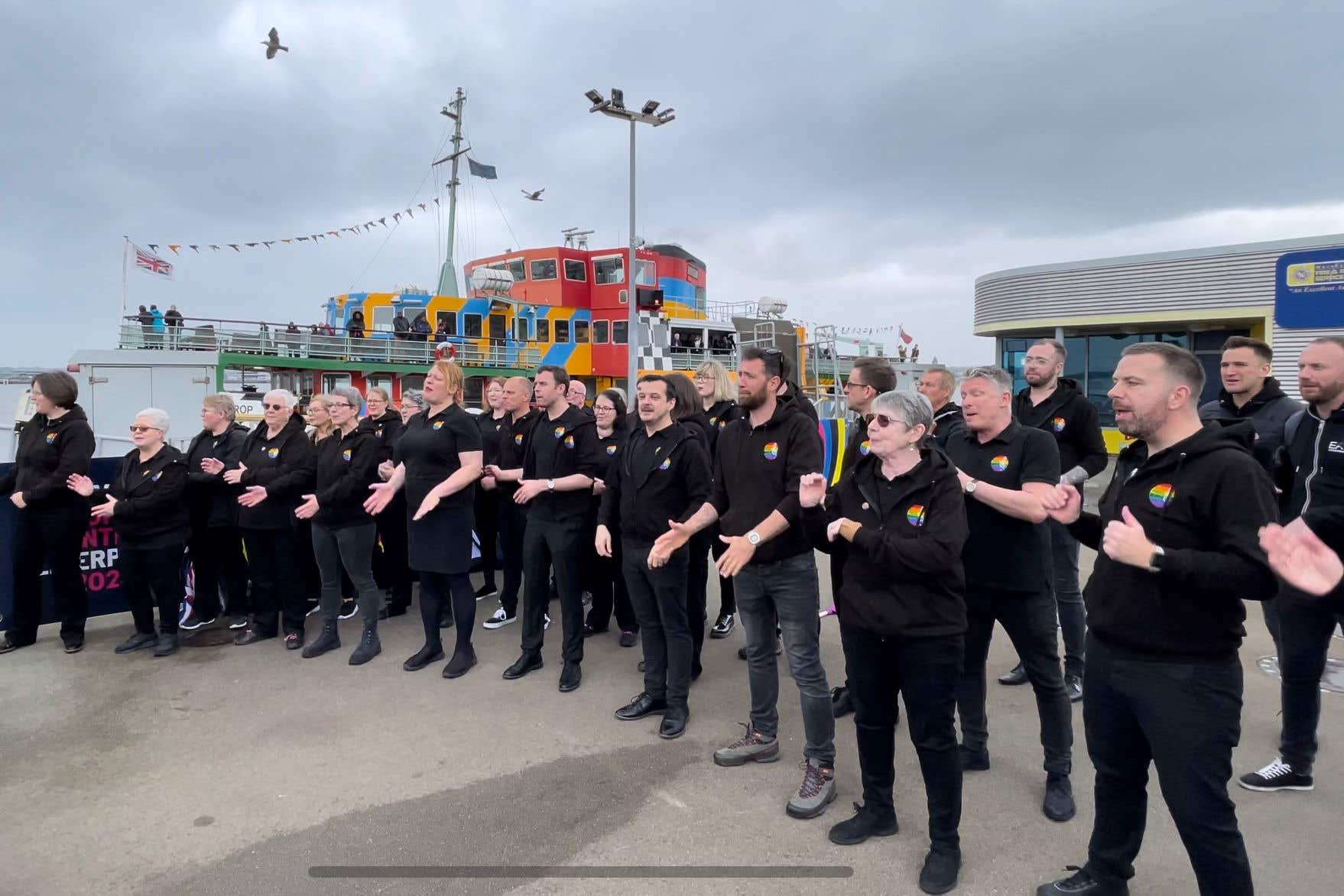 Proud Marys performing at the Pier Head in Liverpool (Natalie Nolan/PA)