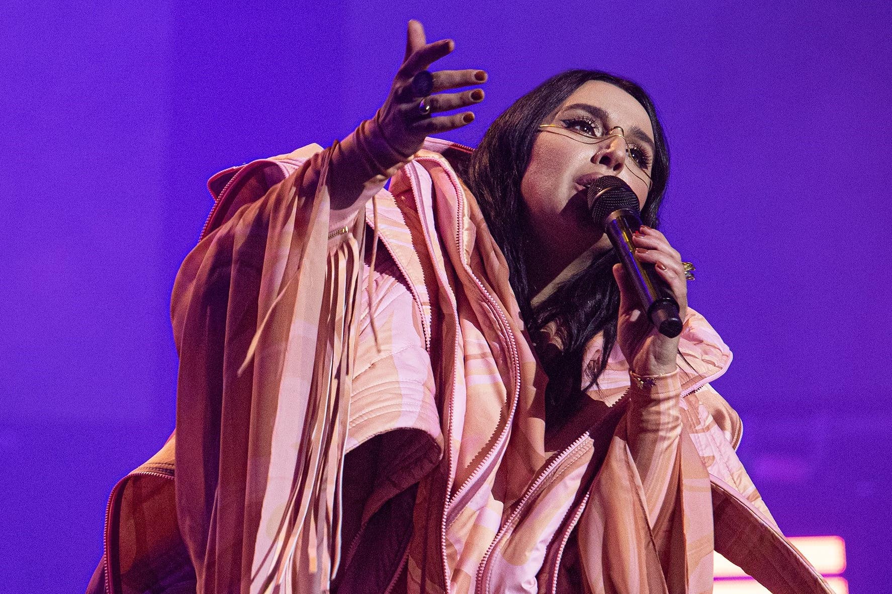 Jamala performing in Kyiv along with National Symphony Orchestra of Ukraine (Julia Weber/PA)