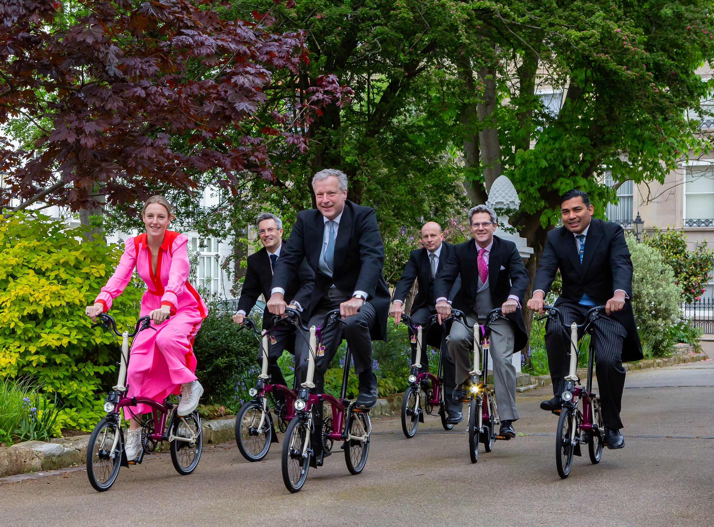 Hugo Burnand (centre) and his team setting off early on Saturday morning to Buckingham Palace to take the official photographs for the coronation of King Charles and Queen Camilla