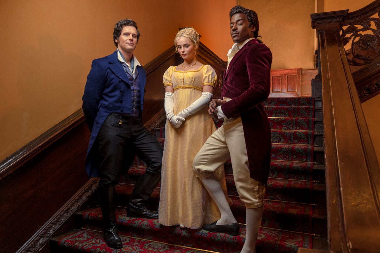 (Left to right) Jonathan Groff, Millie Gibson and Ncuti Gatwa in ‘Doctor Who’