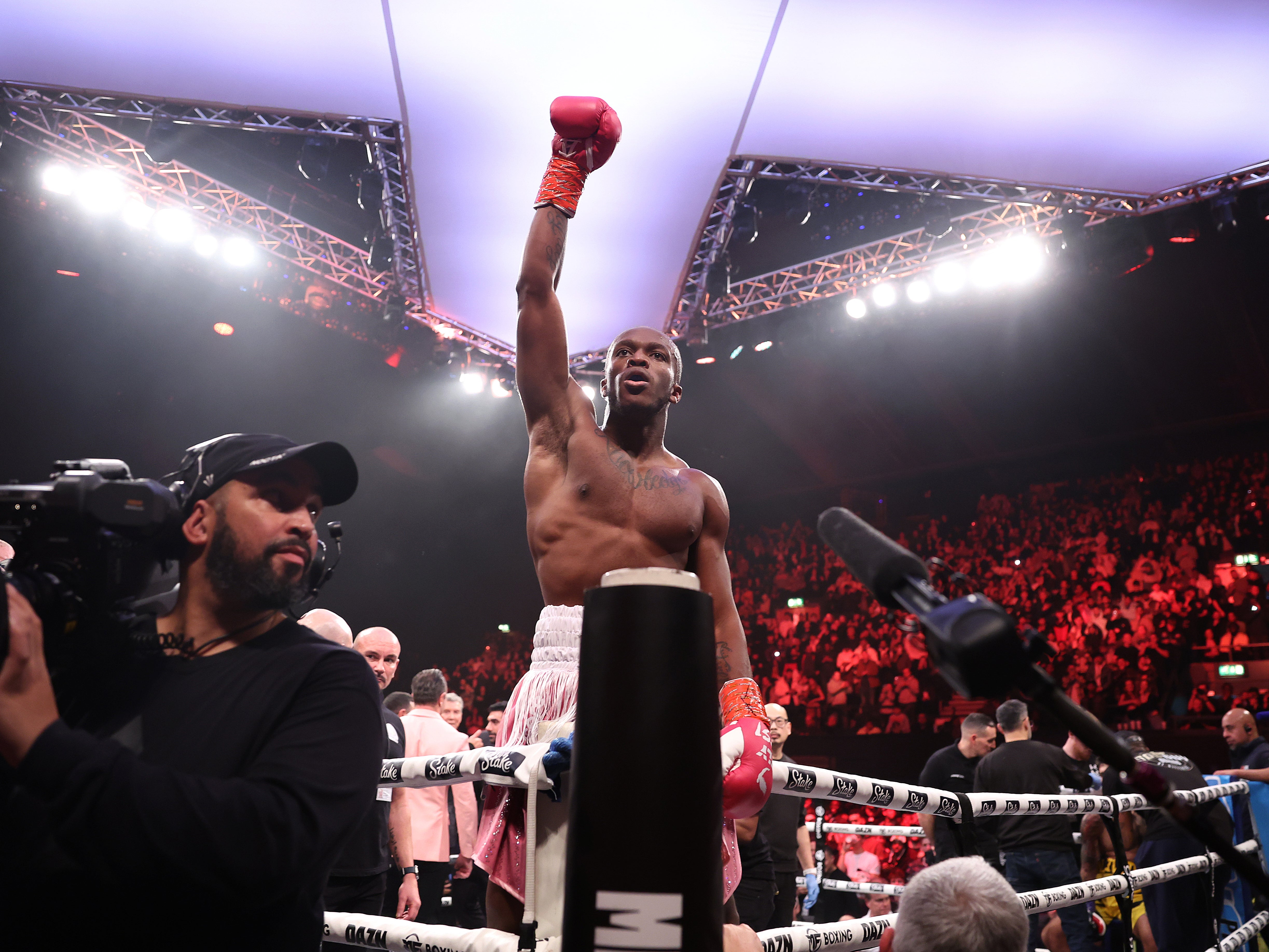 KSI after knocking out gamer FaZe Temperrr at Wembley Arena in January