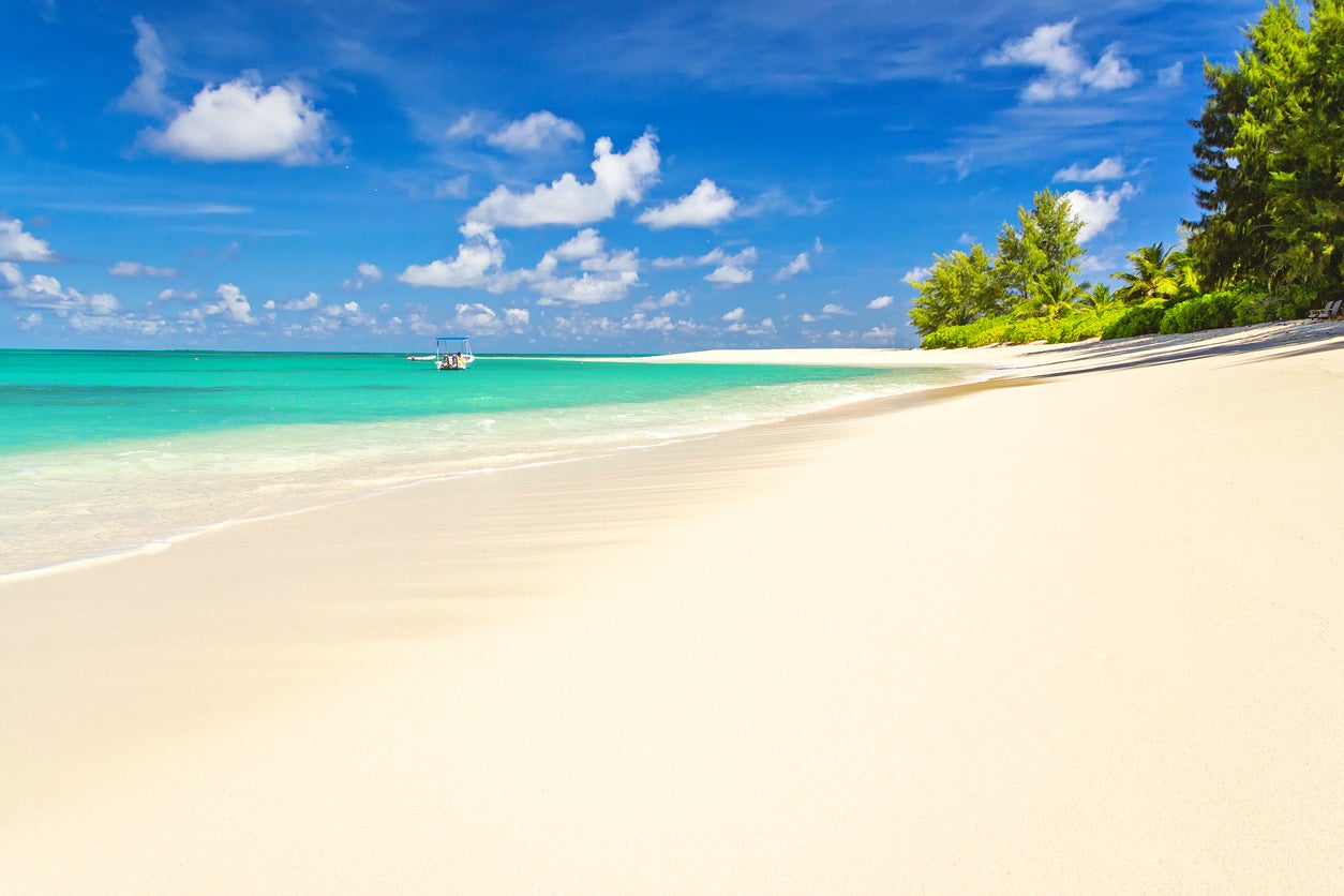 A seemingly untouched beach on Denis Island