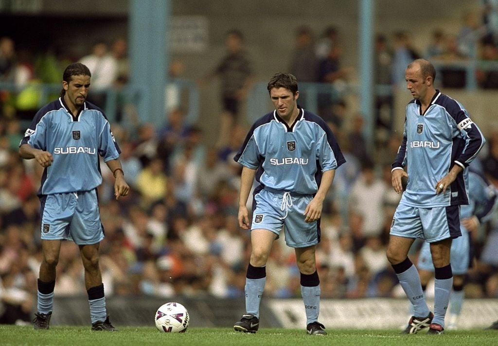 Mustapha Hadji, Robbie Keane and Gary McAllister in 1999