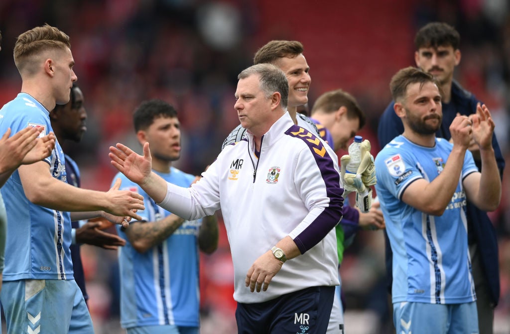 Mark Robins has inspired Coventry’s rise up the EFL pyramid