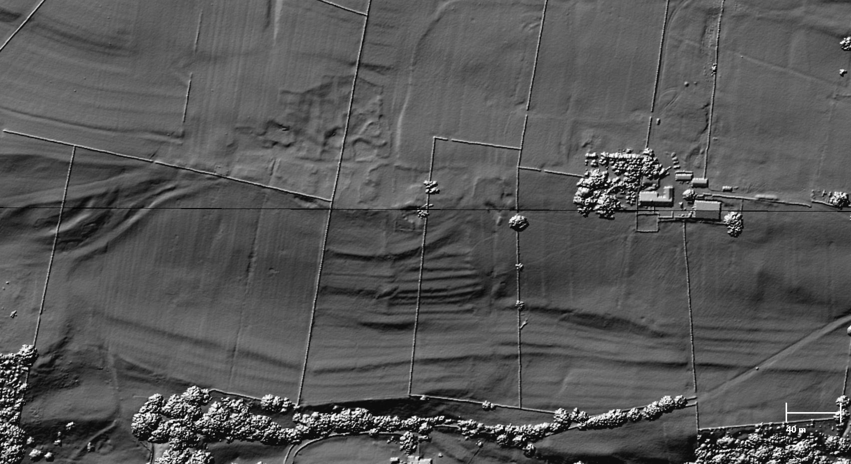 The remains of an Iron Age/Roman settlement and associated cultivation terraces near Alston, Cumbria