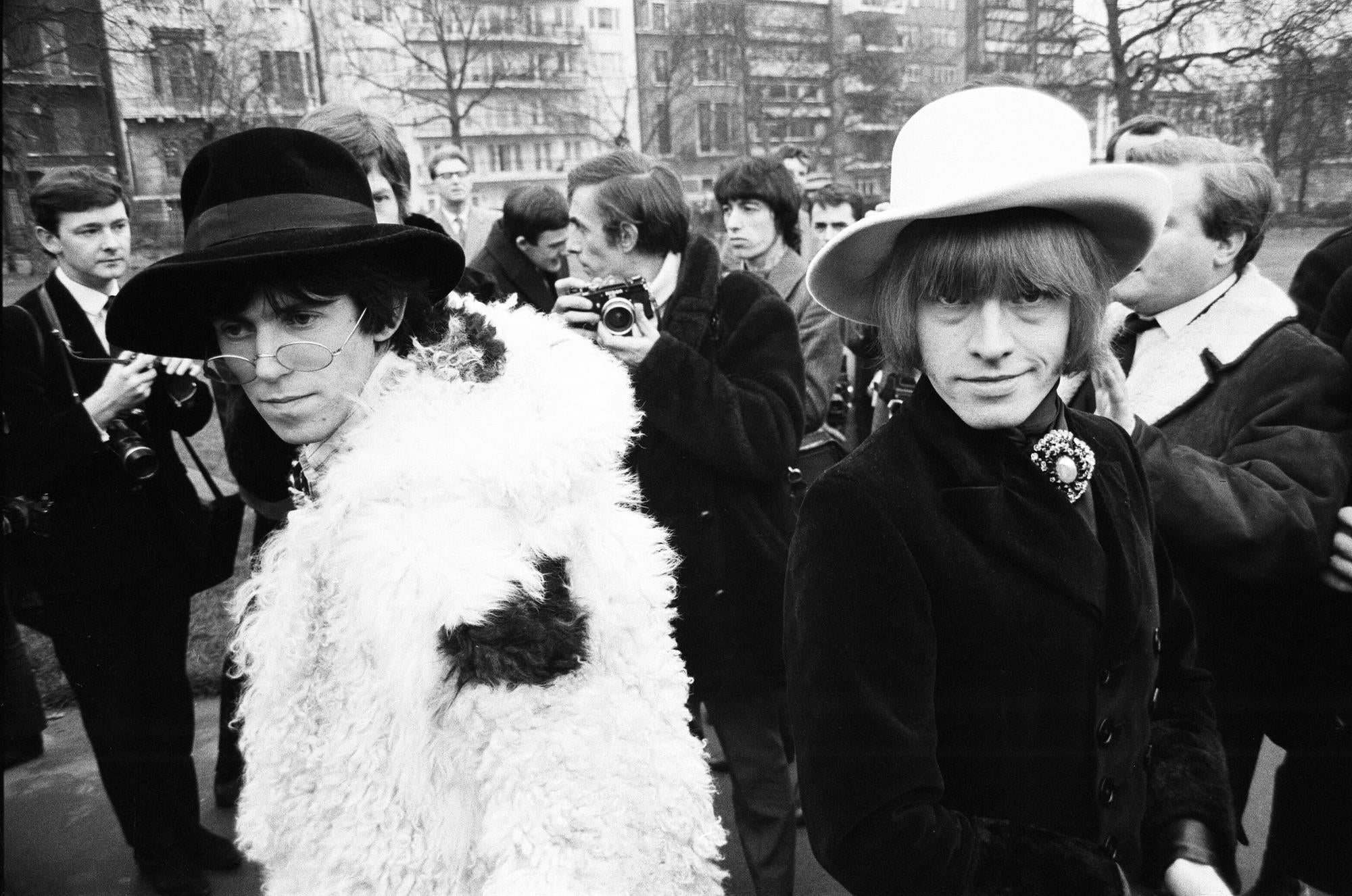 Richards and Jones in Green Park, London, in 1967