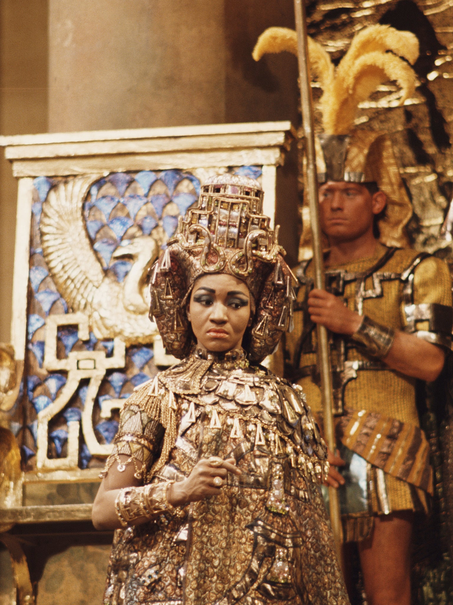 Bumbry as Amneris in a production of Verdi's 'Aida'