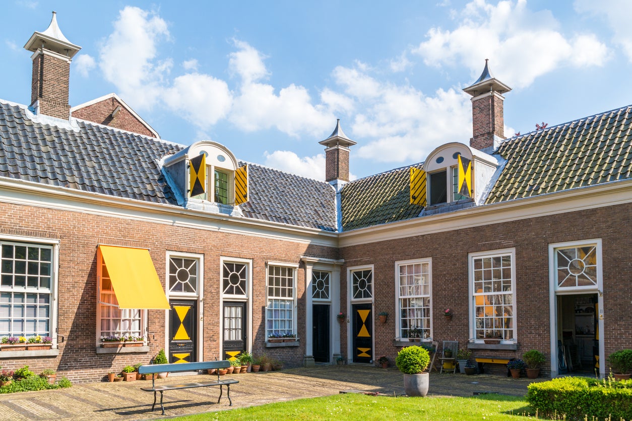 Old almshouses in Hofje van Staats