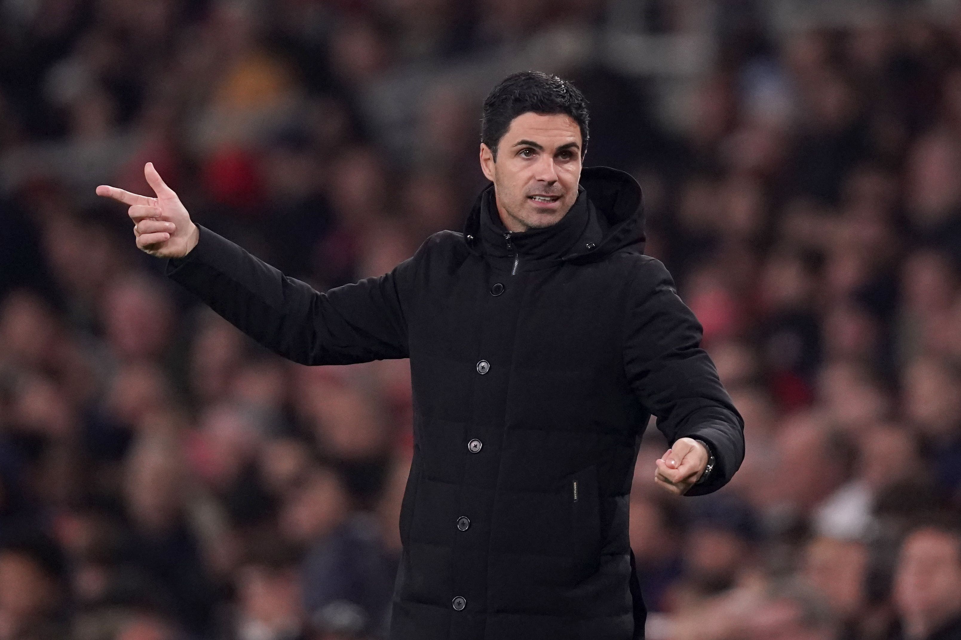 Mikel Arteta wants Arsenal’s players to be fully focused on the run-in (John Walton/PA)