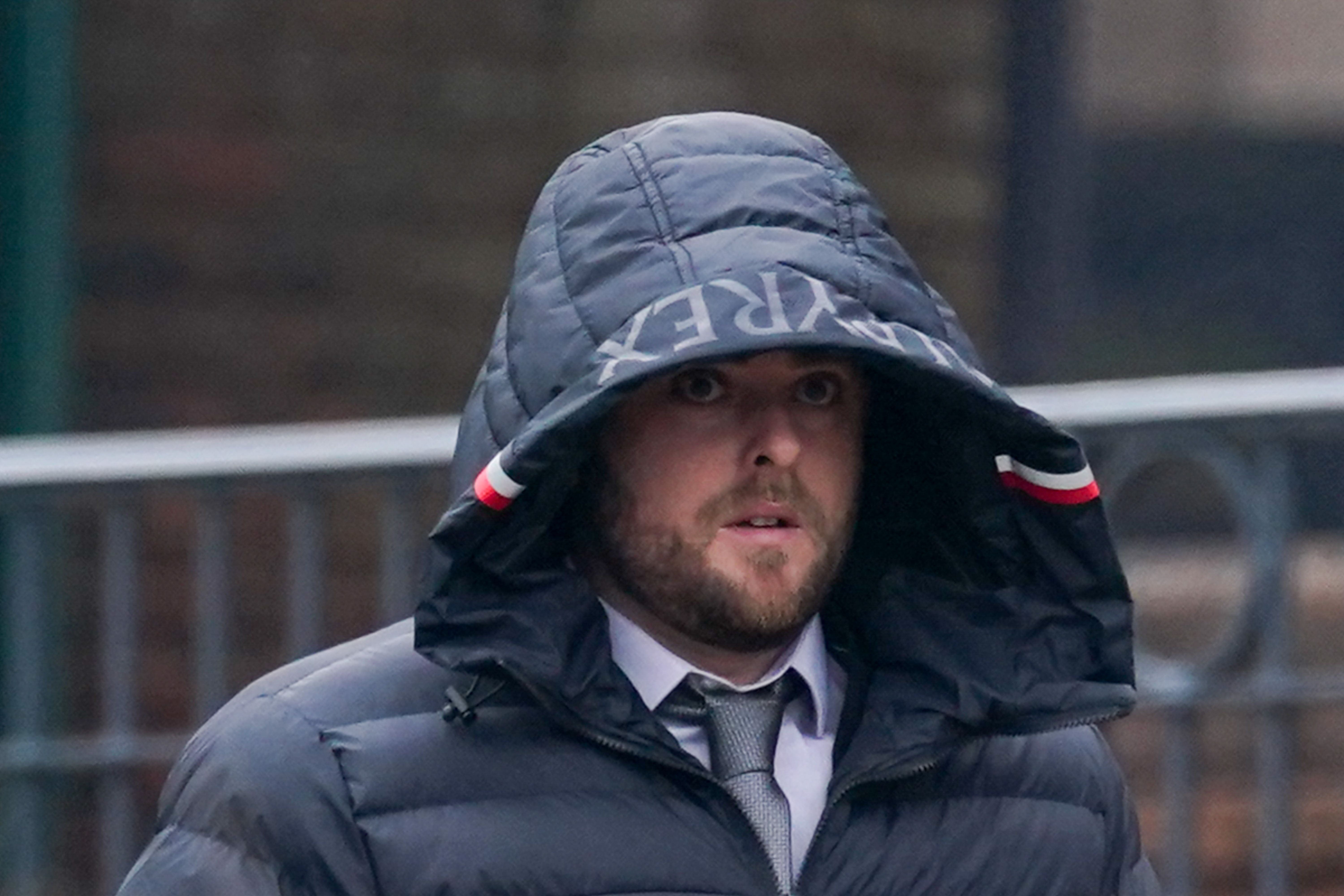 Glenn Poyner leaves Telford Magistrates’ Court, Shropshire, after he was charged with multiple counts of sexual assault (PA)