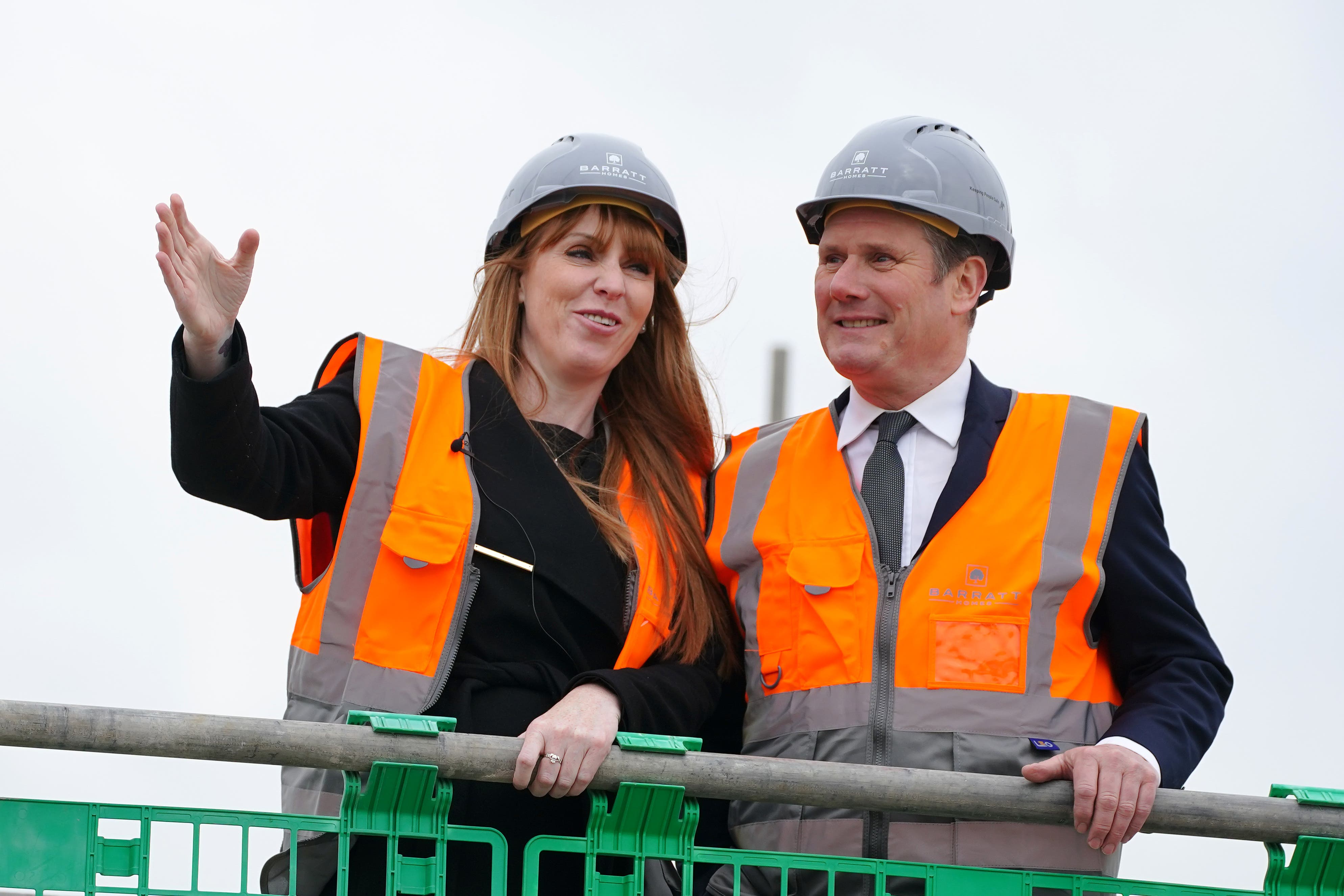 Deputy leader Angela Rayner with Labour leader Sir Keir Starmer (Peter Byrne/PA)