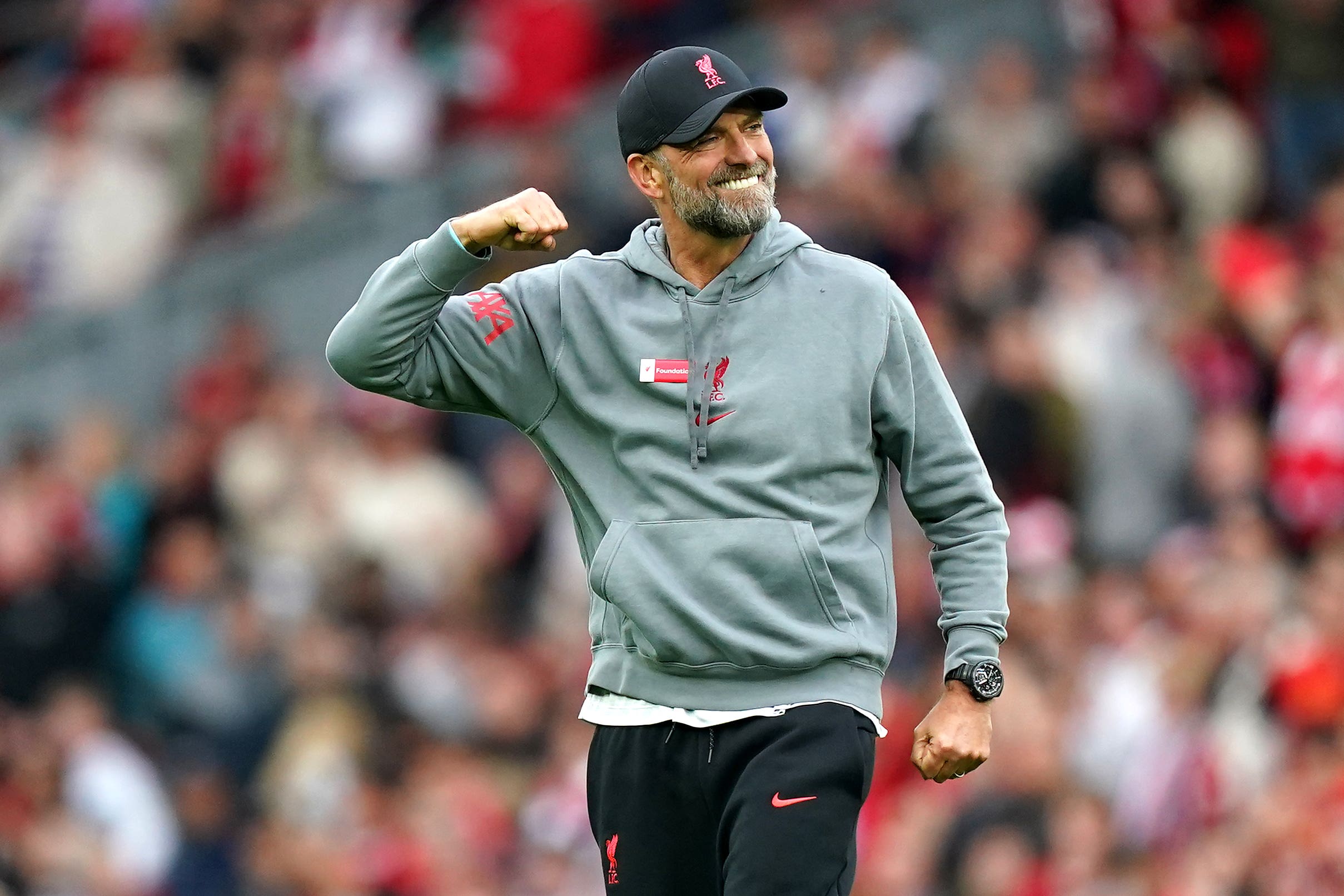 Jurgen Klopp’s side have an outside chance of qualifying for the Champions League (Mike Egerton/PA)