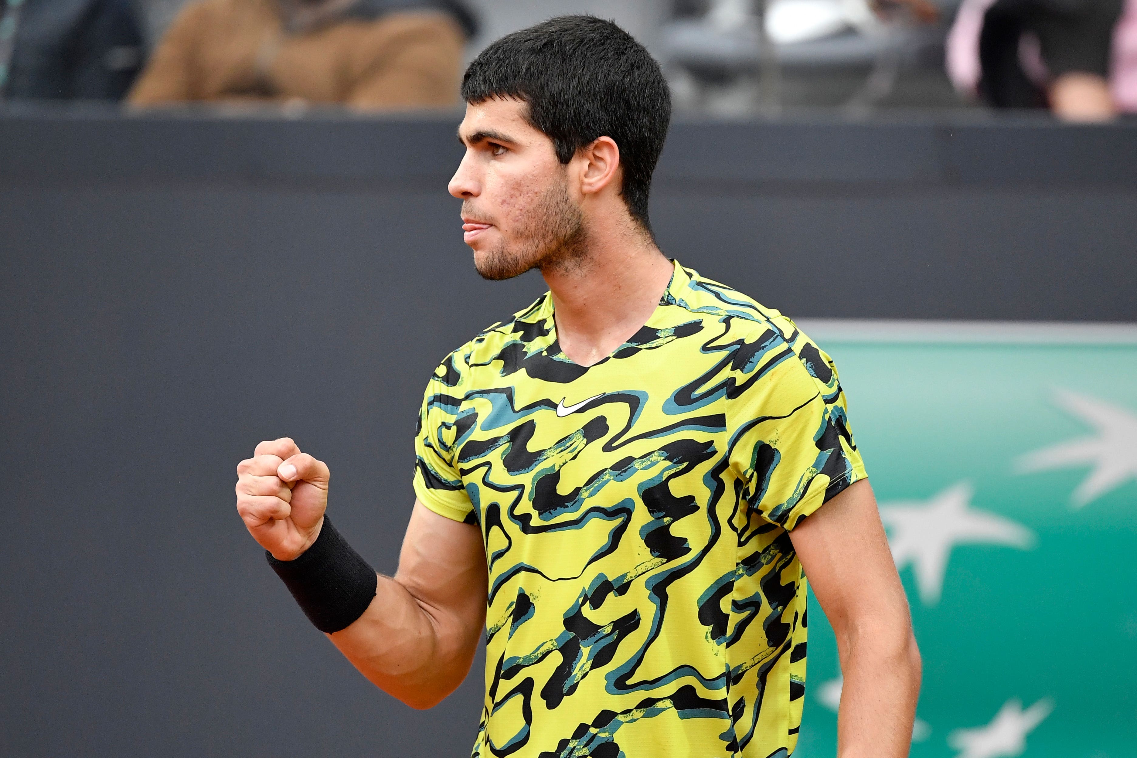 Carlos Alcaraz, of Spain, will return to number one in the world after the Italian Open (Antonietta Baldassarre/AP)