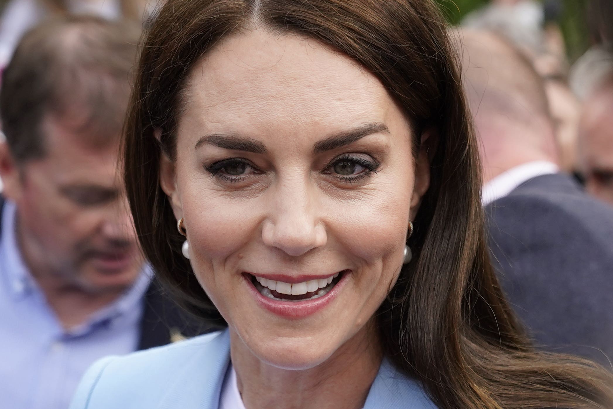 The Princess of Wales during a walkabout meeting members of the public on the Long Walk (Andrew Matthews/PA)