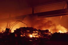 Huge fire rages as Russia attacks hometown of Ukrainian Eurovision act