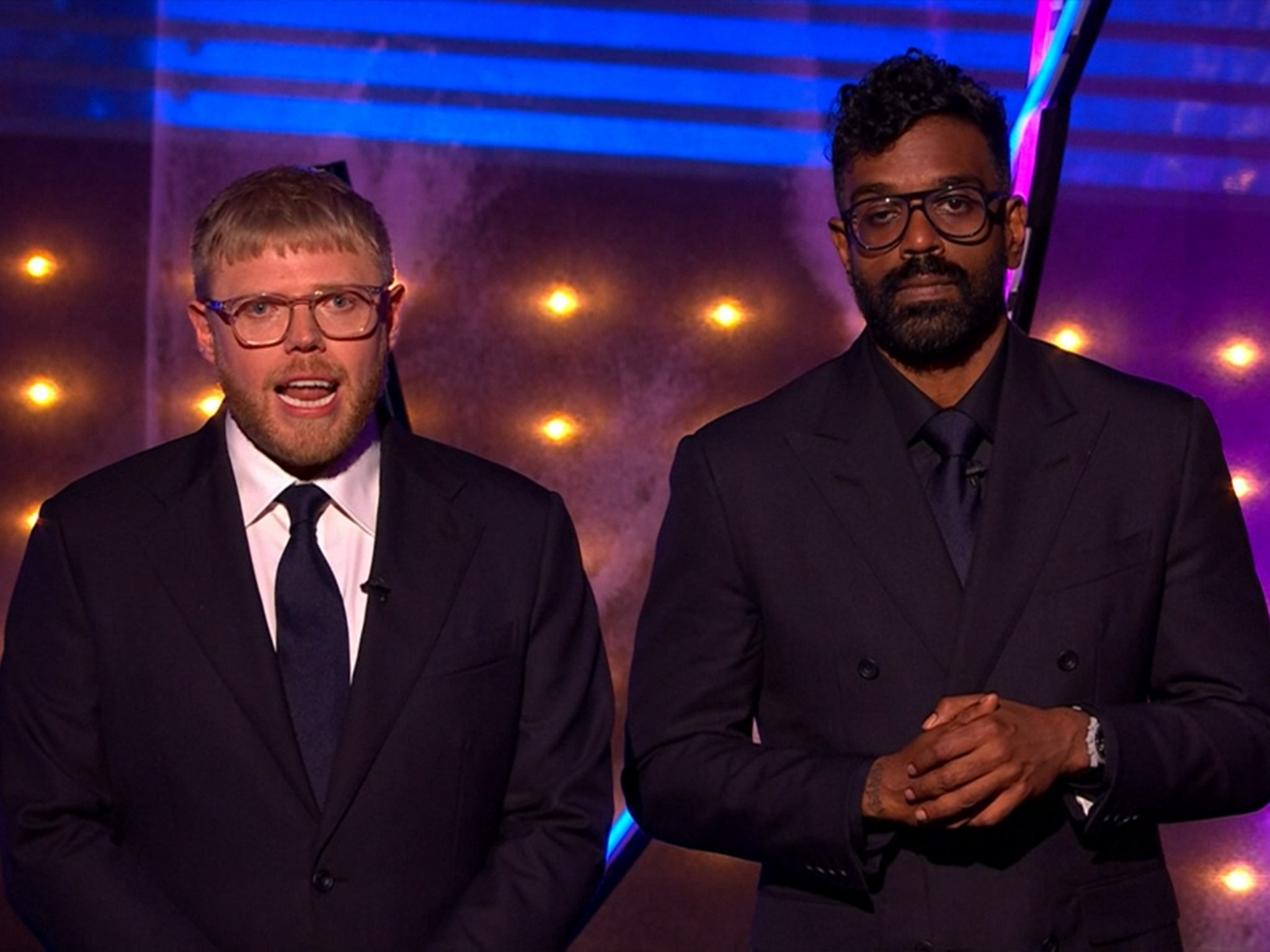 Rob Beckett and Romesh Ranganathan at the Bafta TV Awards