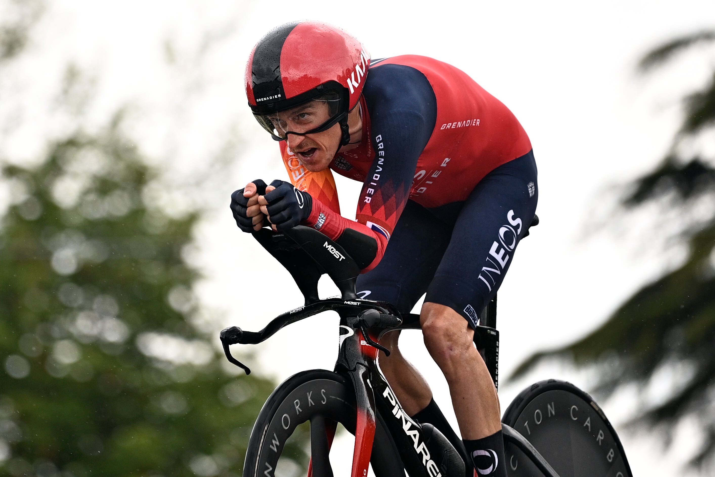 Geraint Thomas now leads the Giro d’Italia (Fabio Ferrari/AP).