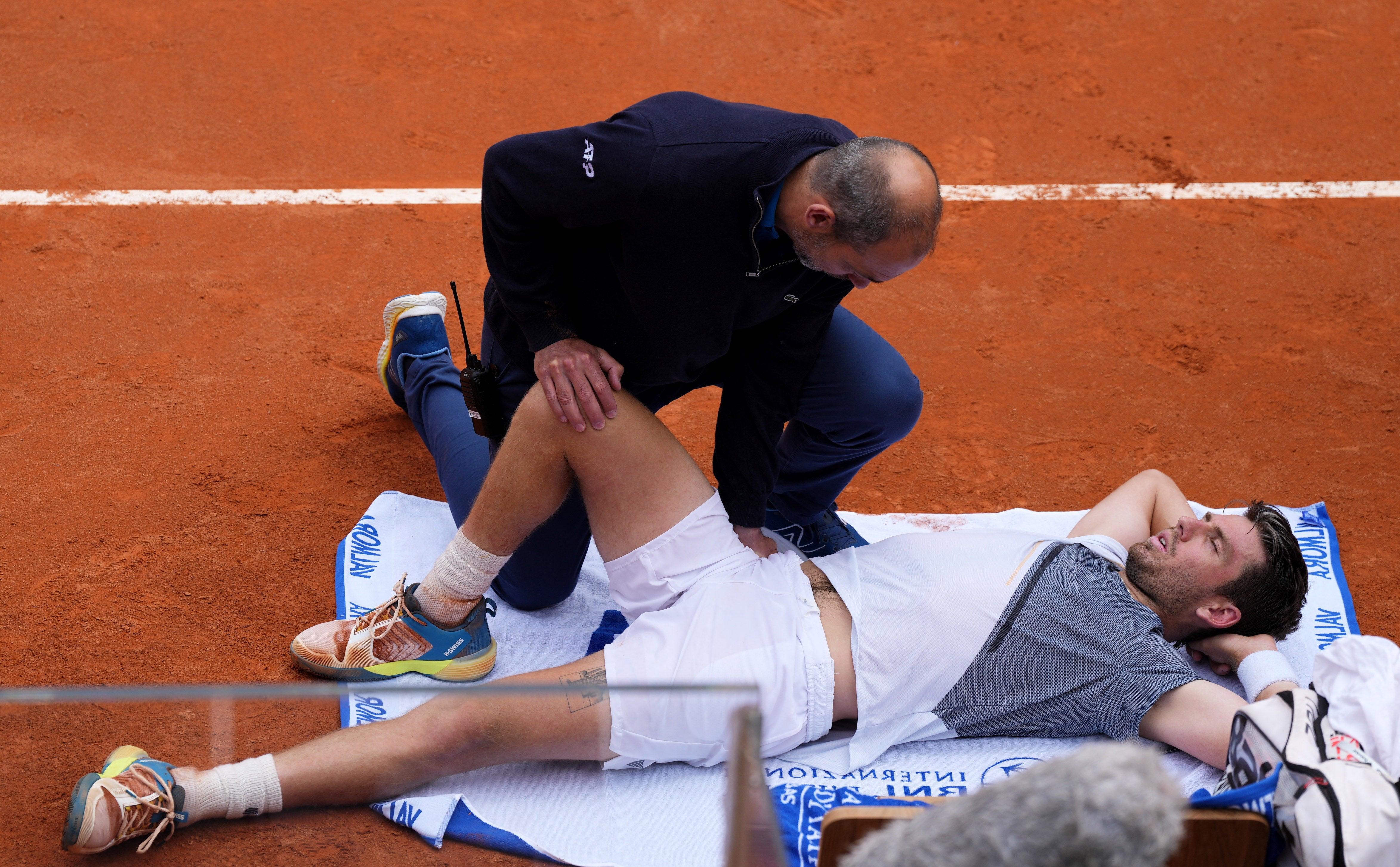 Norrie took a timeout at 6-3 5-4 down