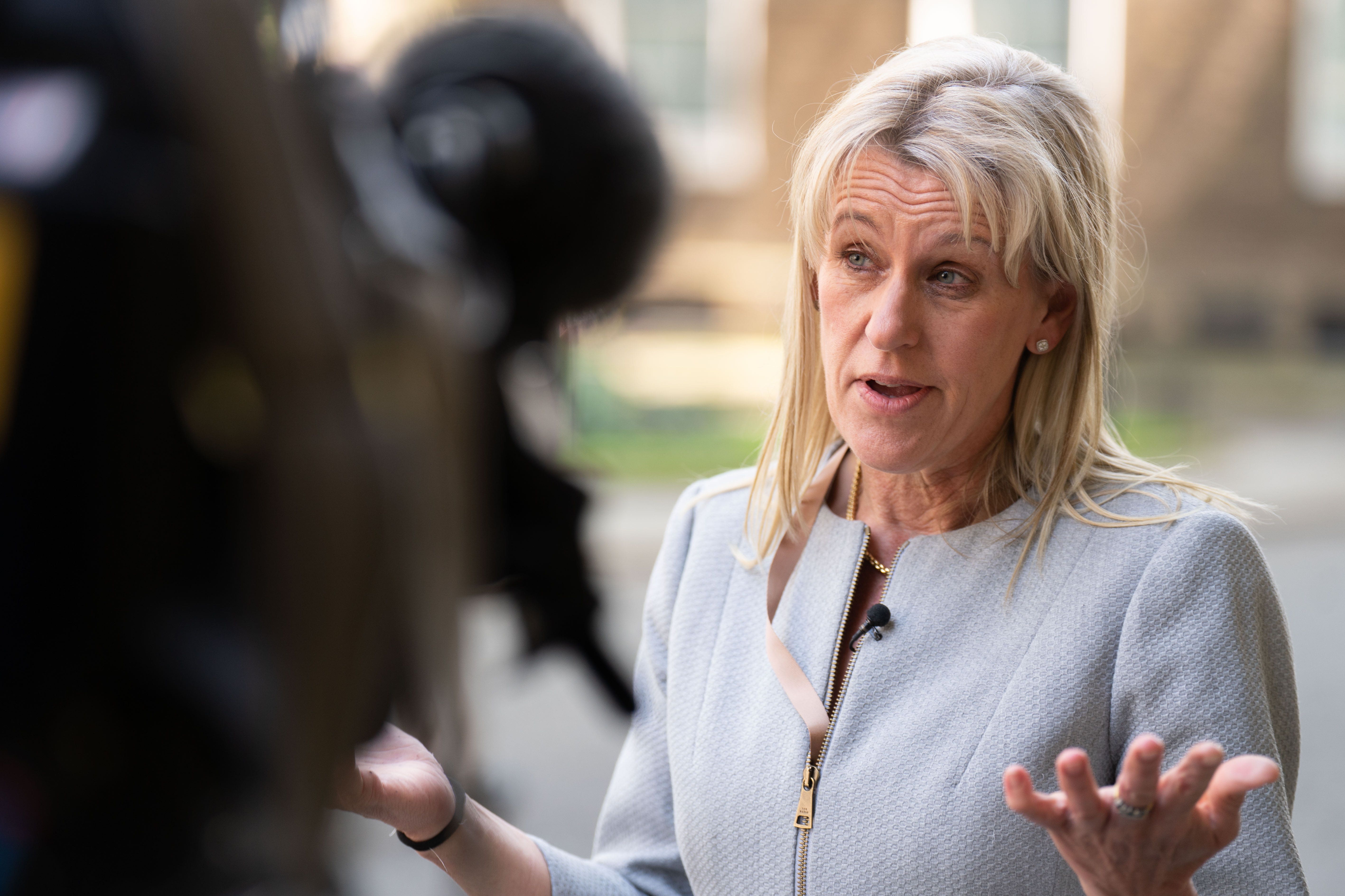 Minette Batters talking to the media outside 10 Downing Street (James Manning/PA)